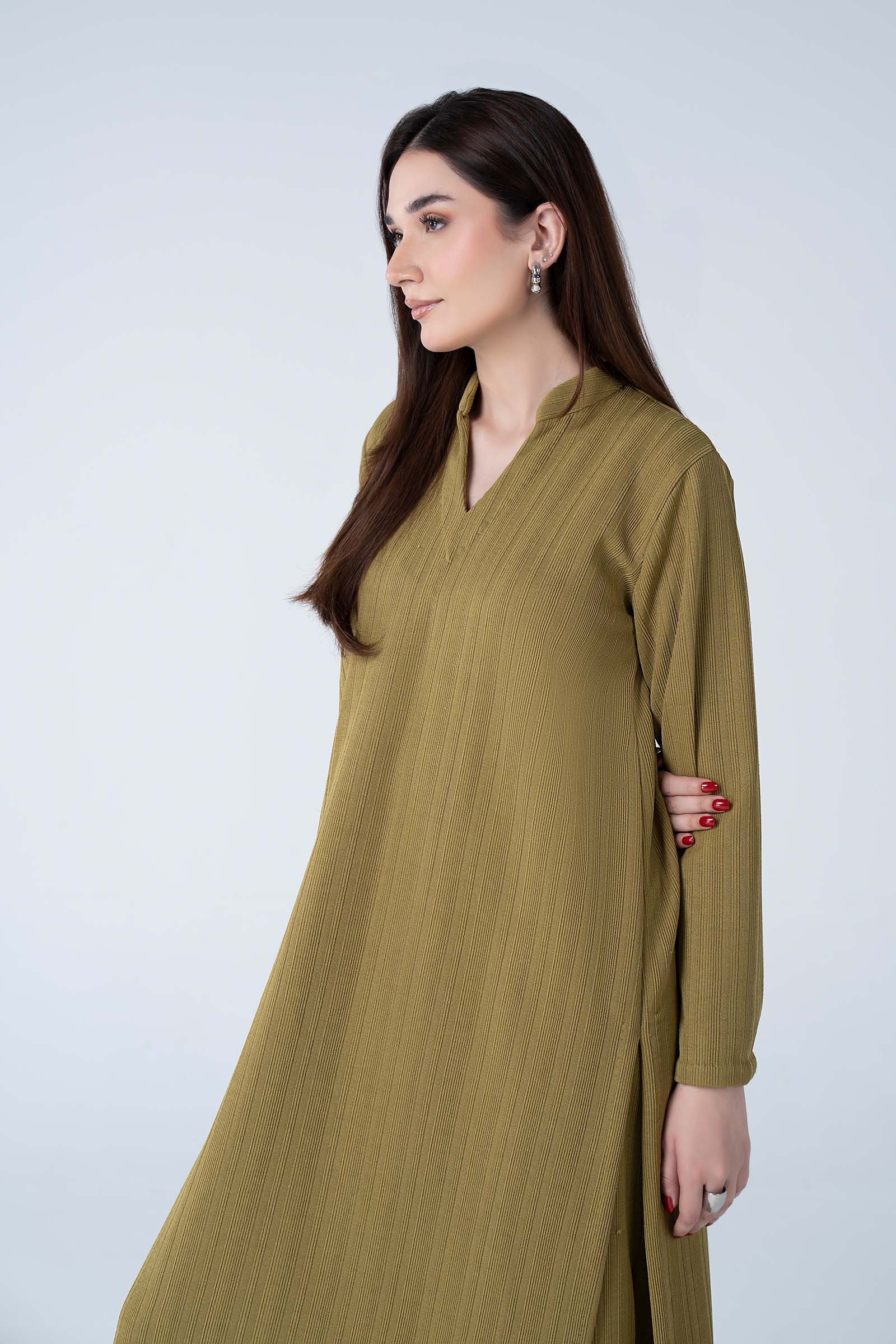 2 Pc Dyed Striped Knitted Suit - Image 2