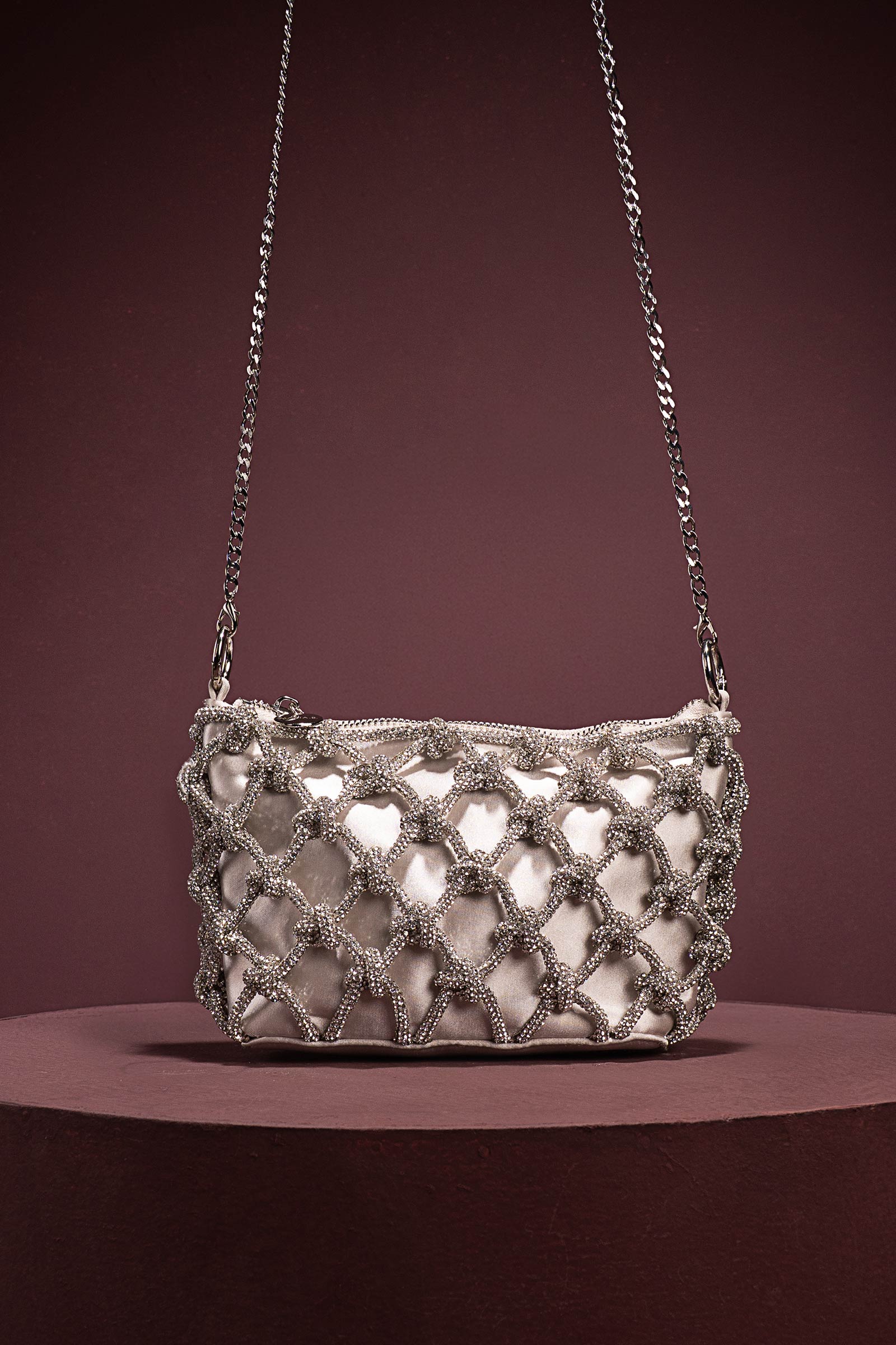 Crystals Knotted Bag