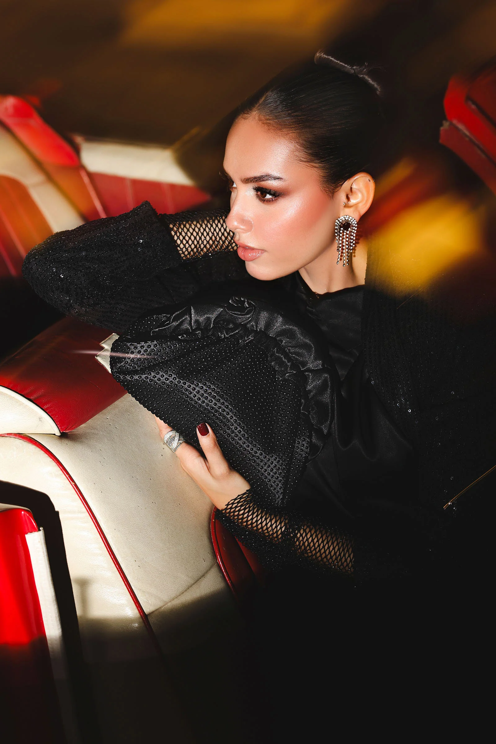 Ruched Pearl Clutch - Image 3