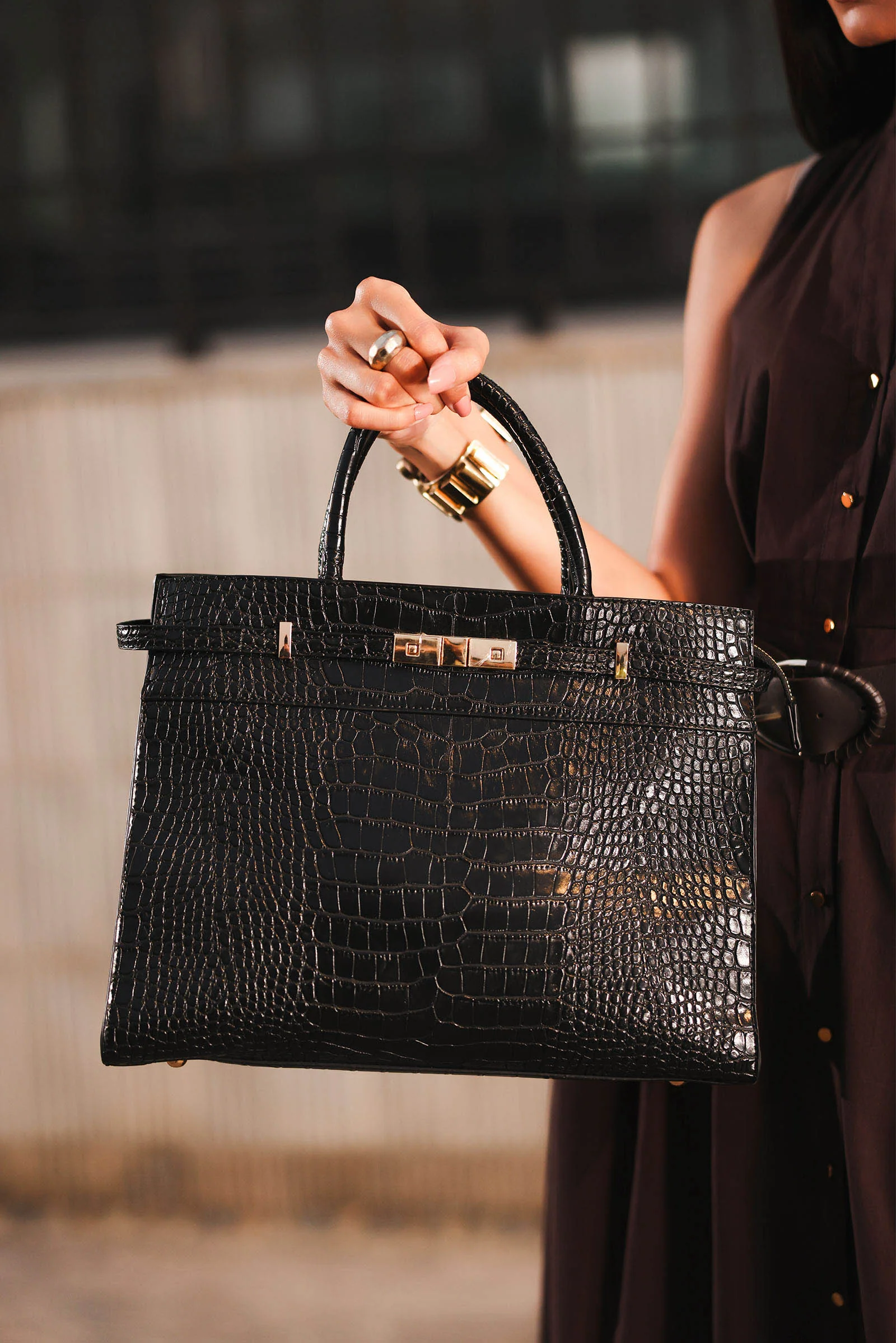Belted Croc Tote - Image 3