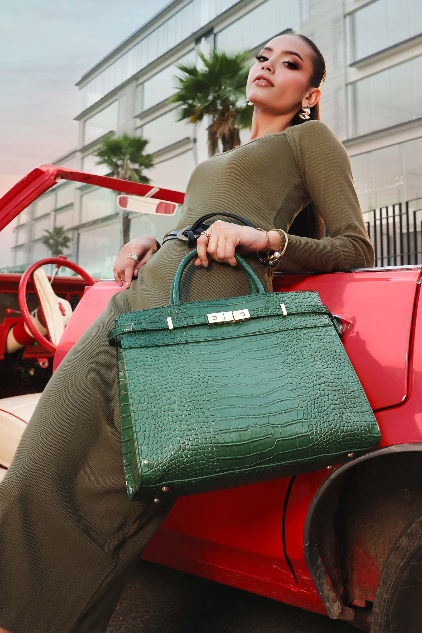 Belted Croc Tote - Image 2