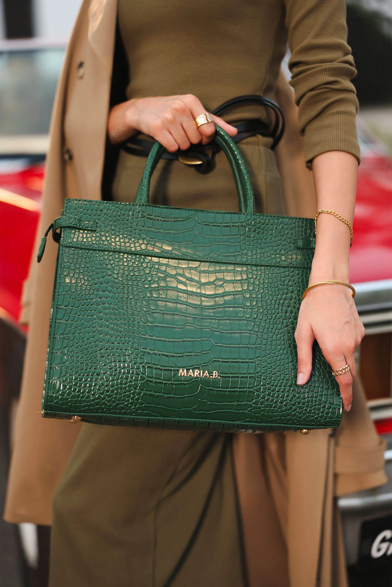 Belted Croc Tote - Image 4