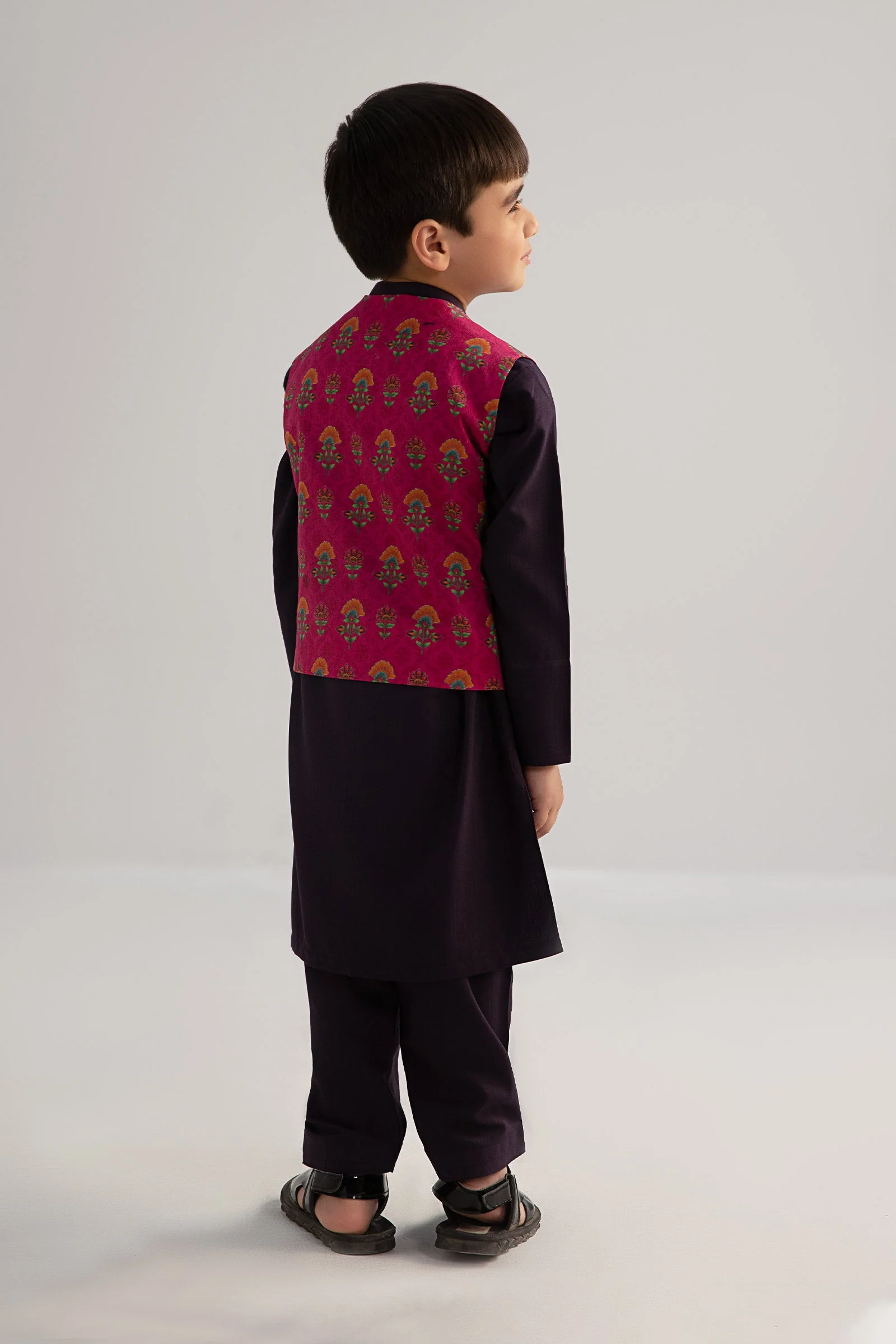 3 Piece Printed Blended Suit - Image 6