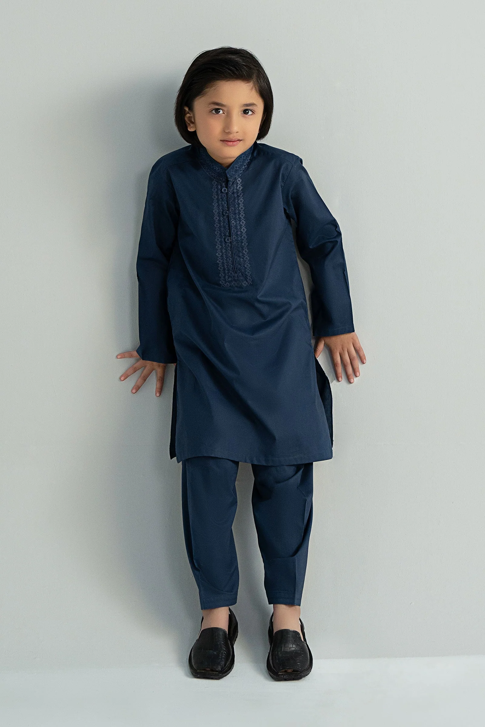 2 Piece Embroidered Cotton Suit - Image 2