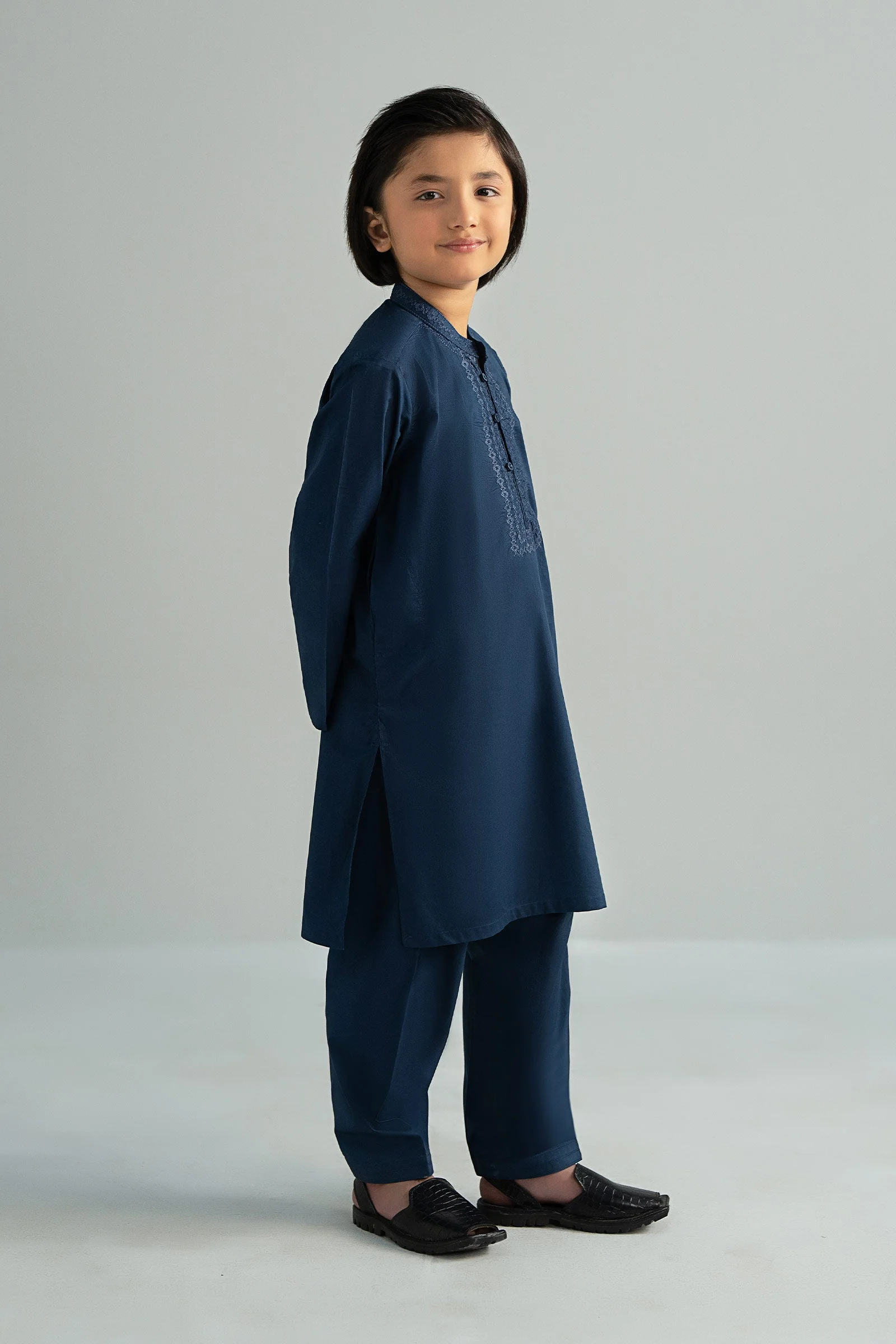 2 Piece Embroidered Cotton Suit - Image 3