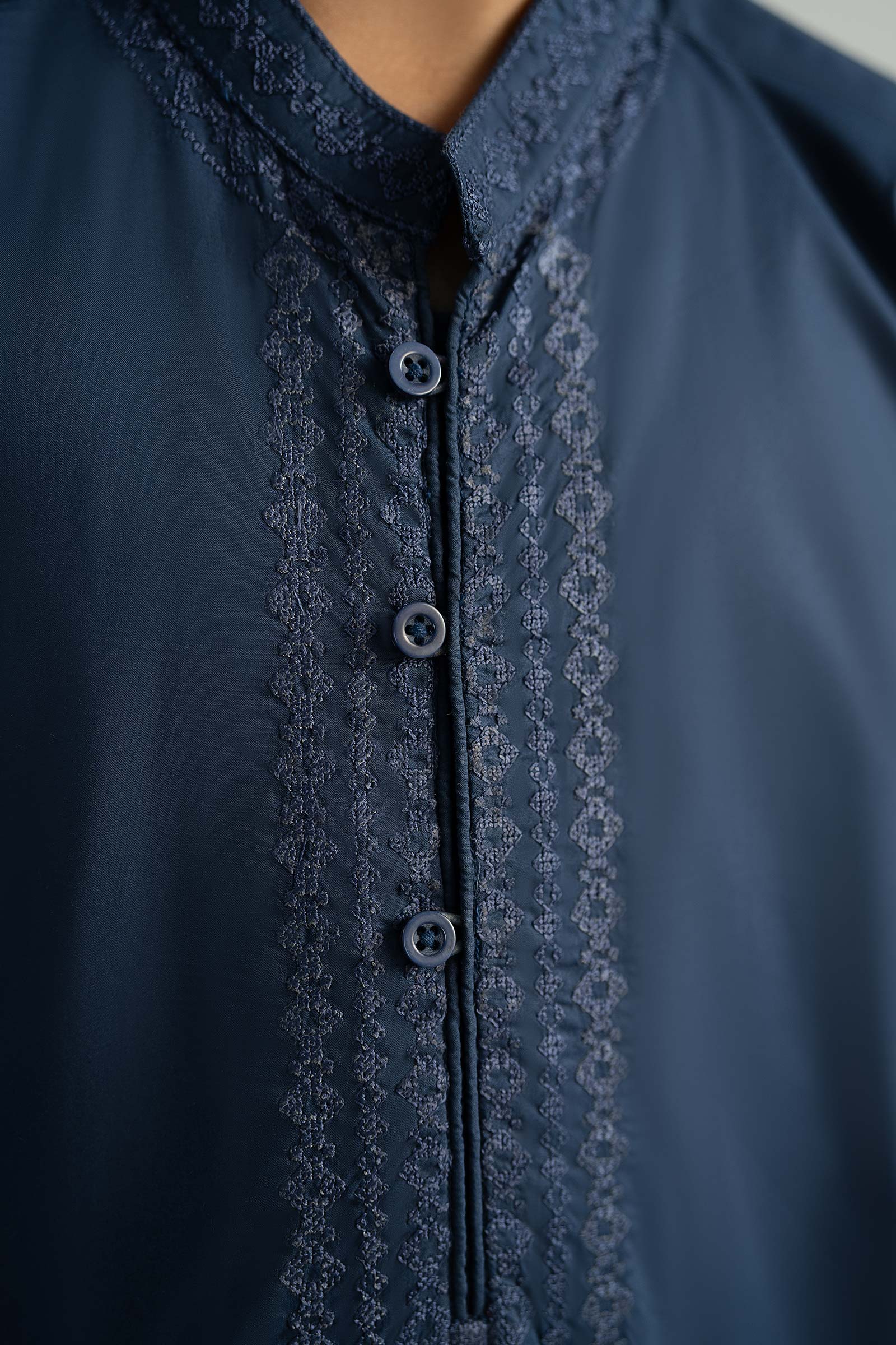 2 Piece Embroidered Cotton Suit - Image 4