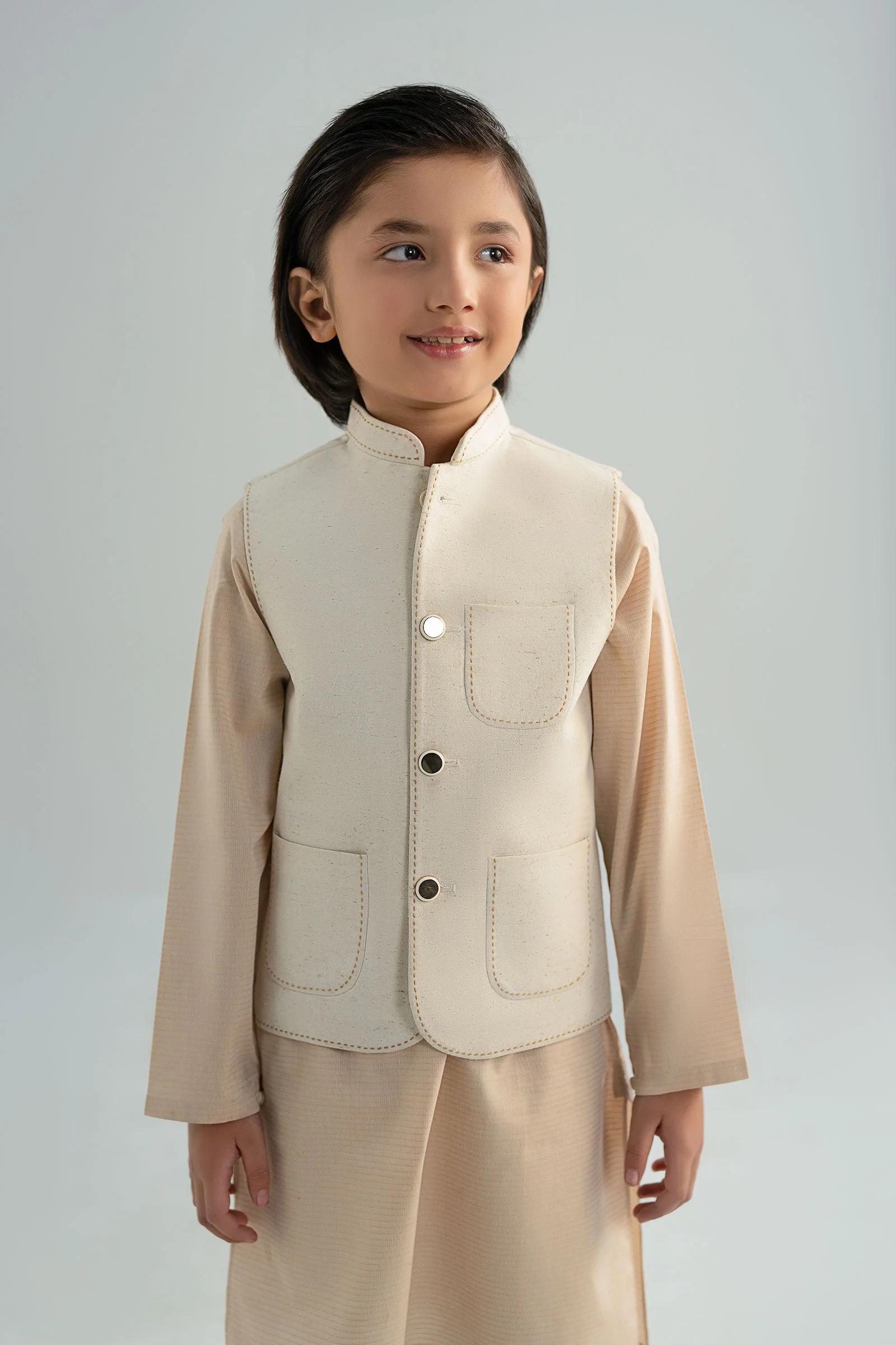 Natural Karandi Waistcoat - Image 2