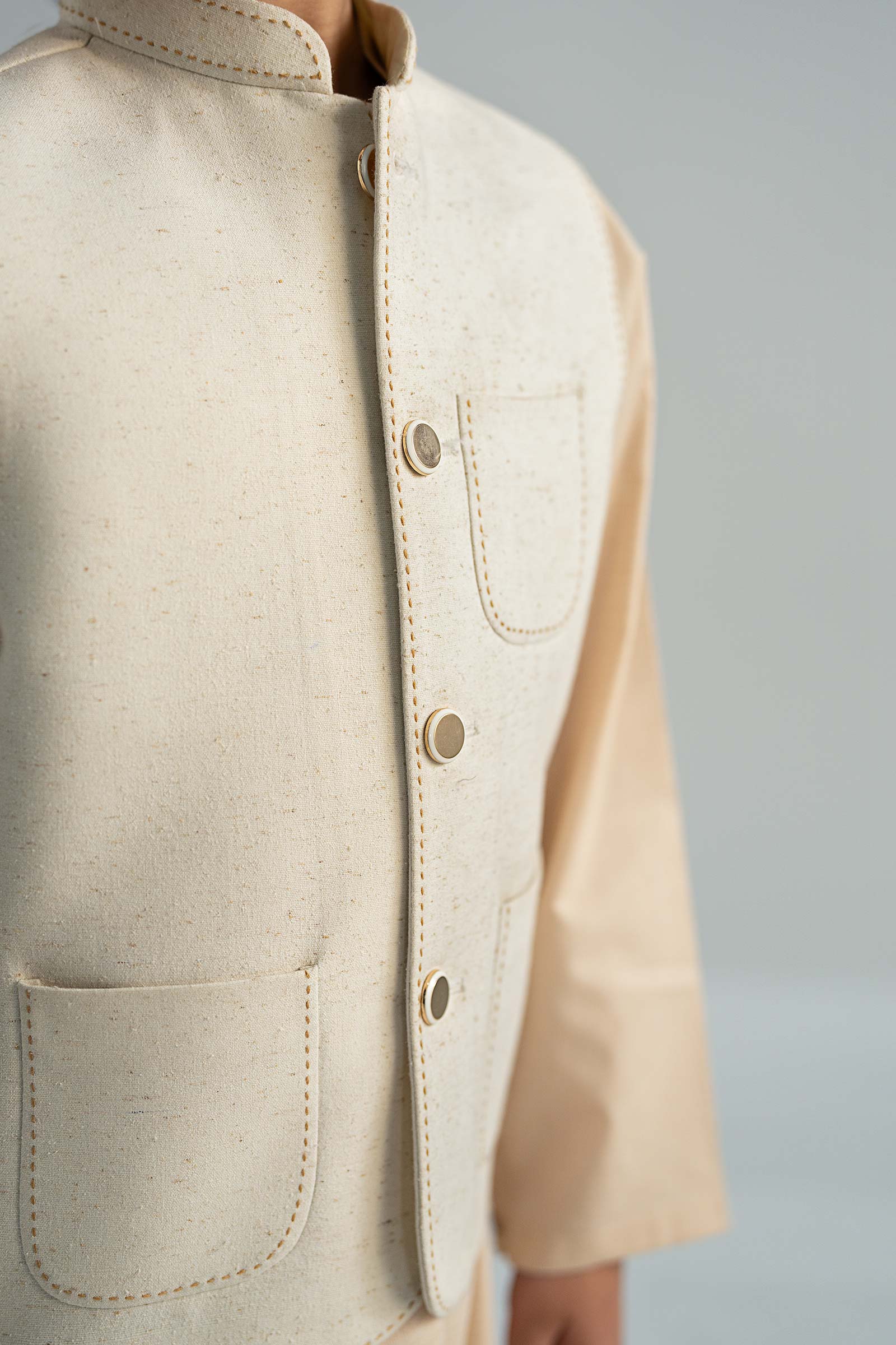 Natural Karandi Waistcoat - Image 3