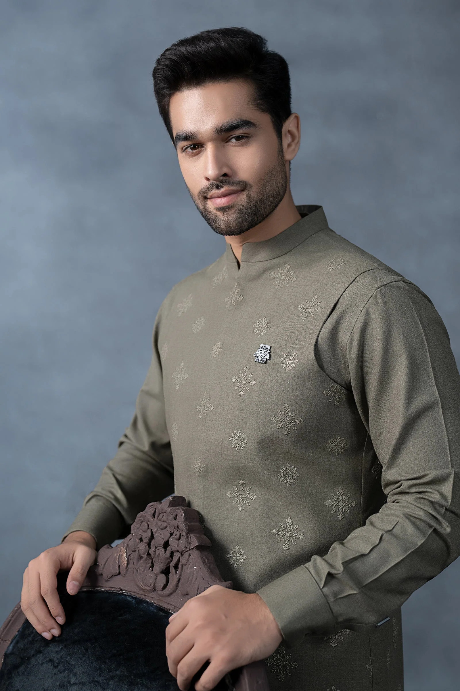 3 Piece Markhor (Polo) Wool Suit - Image 2