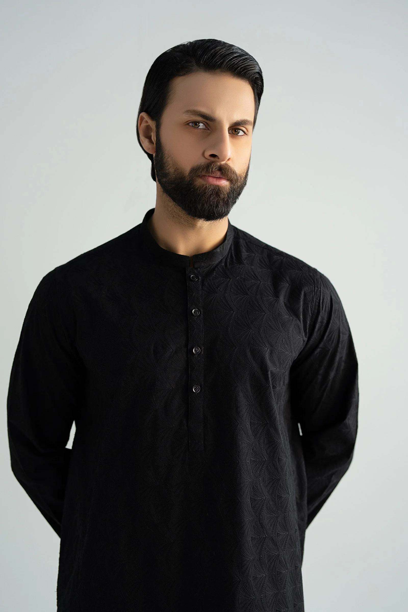 Embroidered Cotton Kurta - Image 2