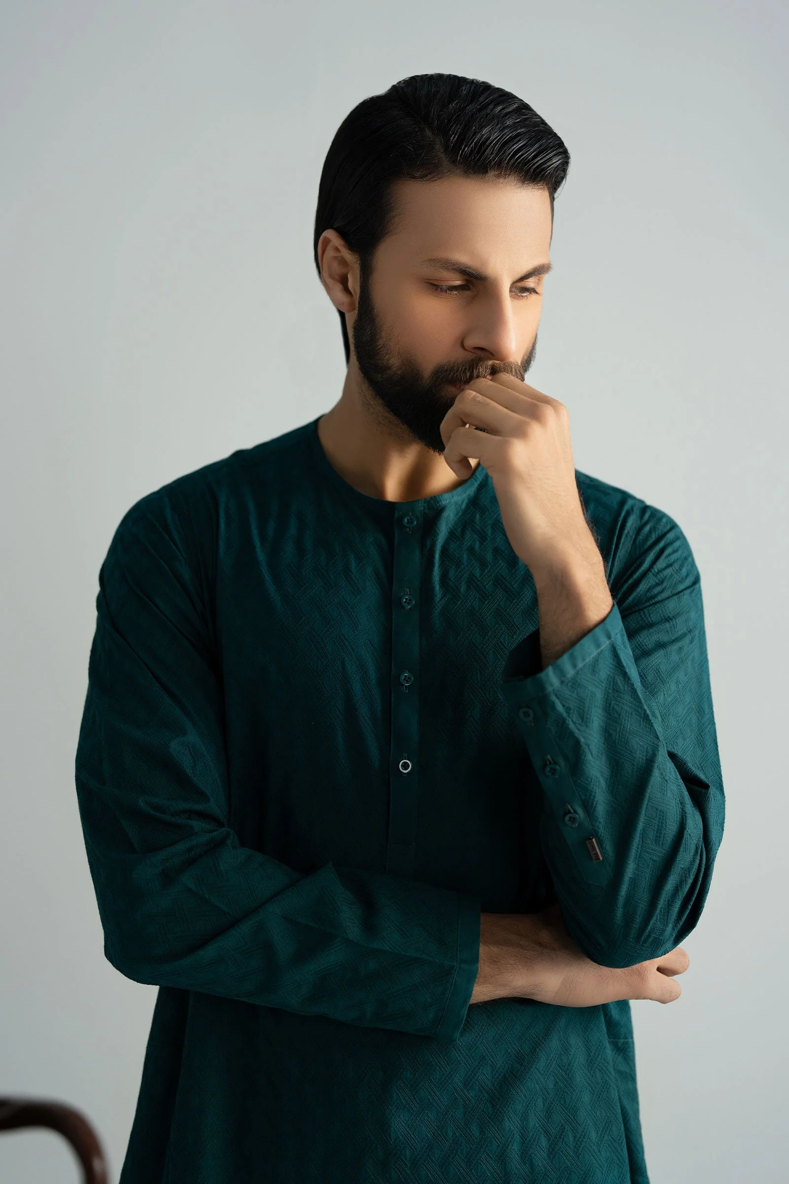 Embroidered Cotton Kurta - Image 2