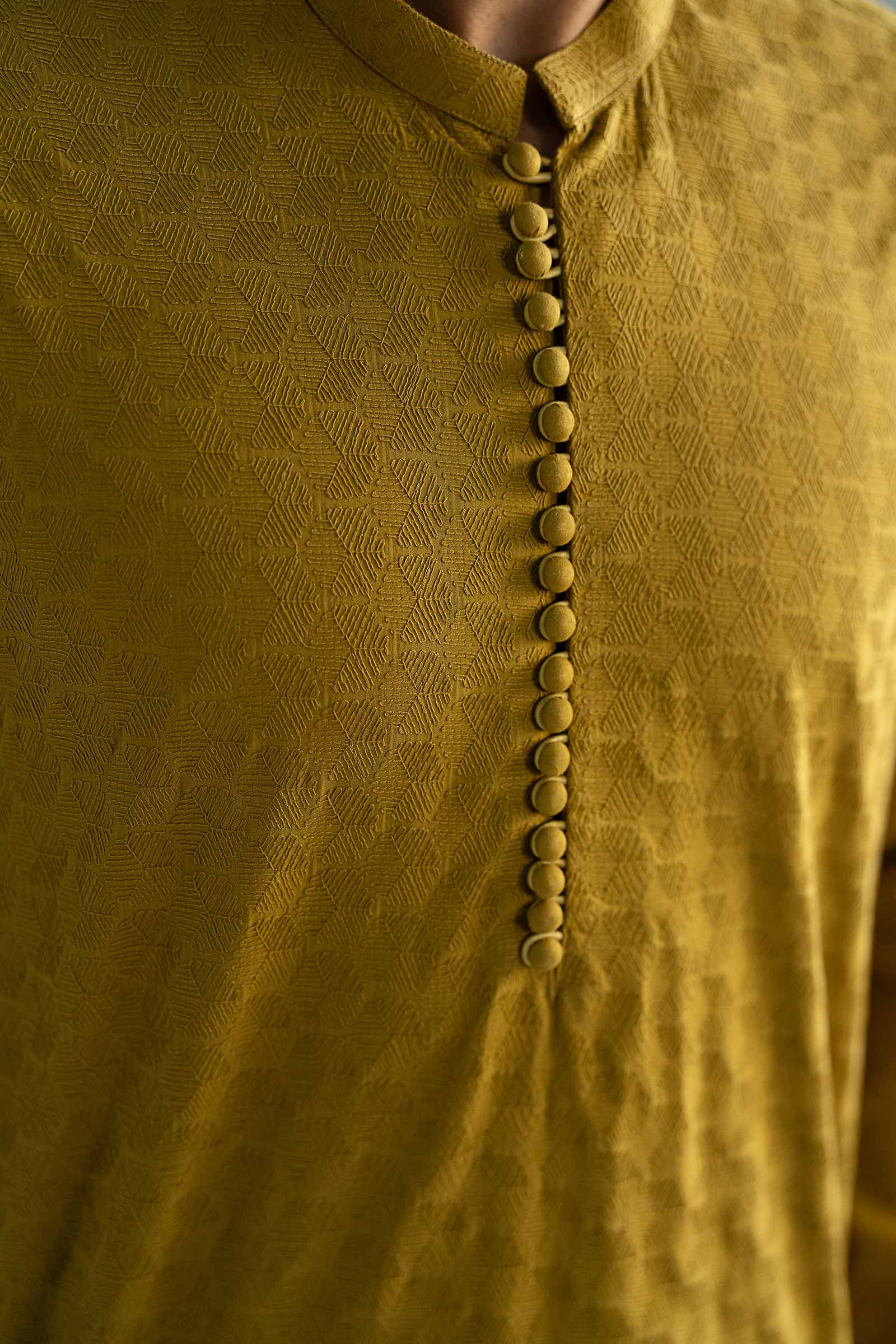 Embroidered Cotton Kurta - Image 4