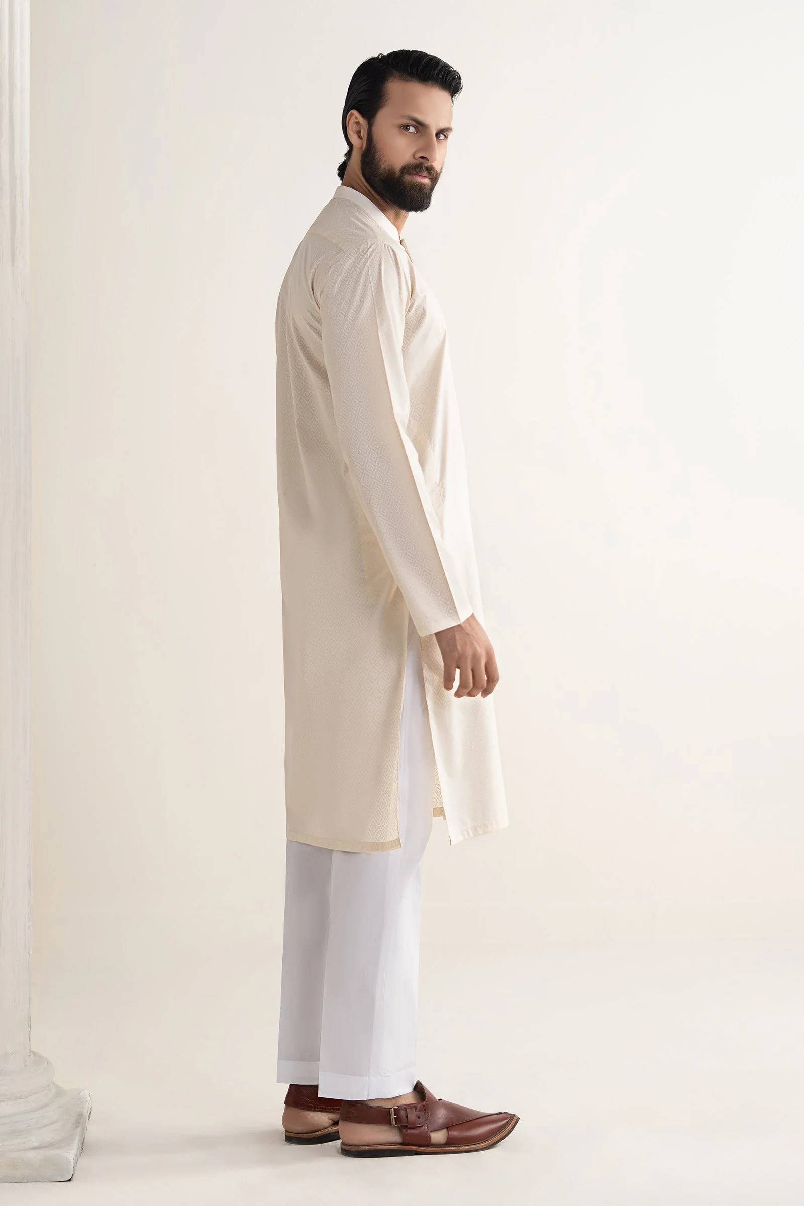 Printed Blended Kurta - Image 4