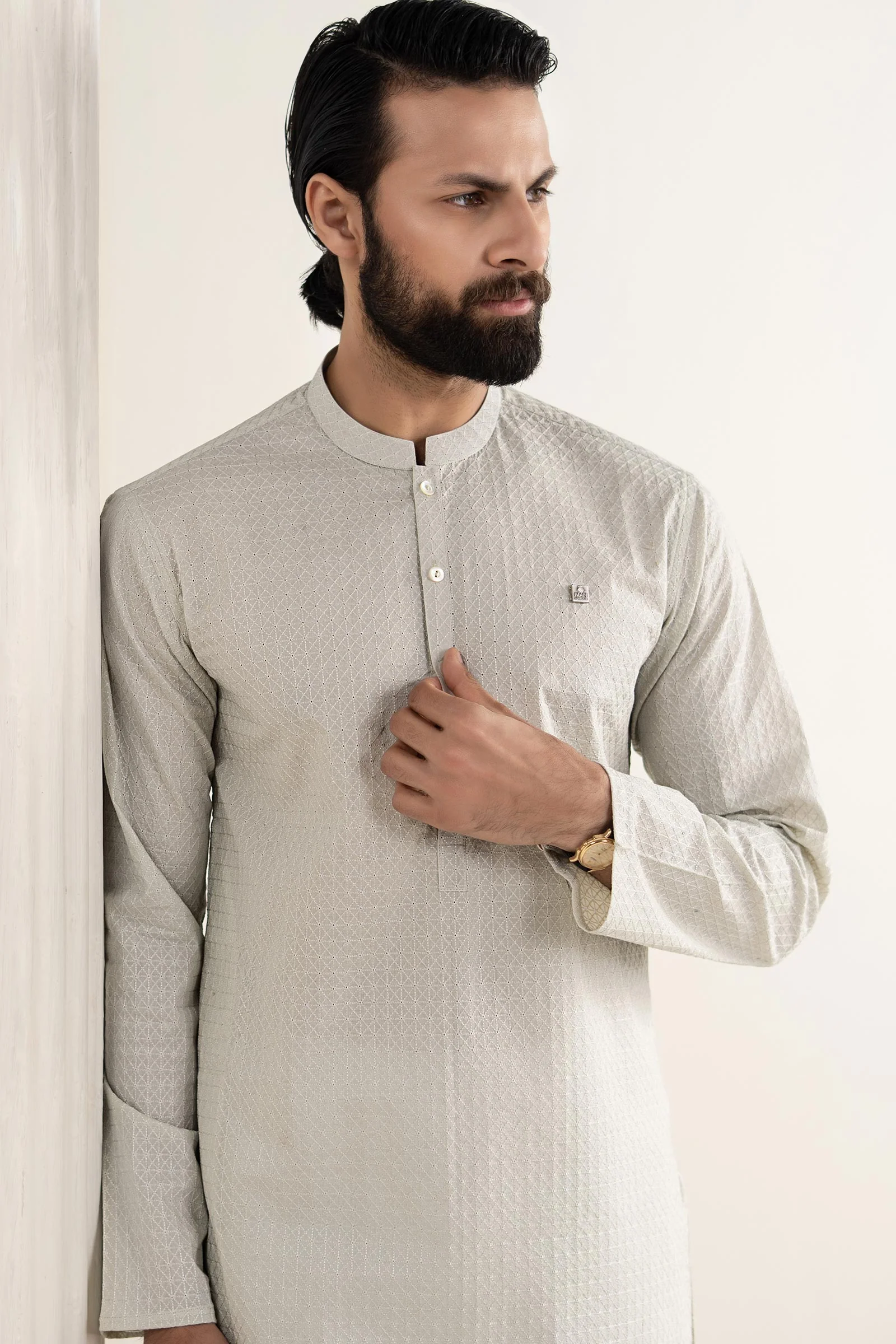 Embroidered Lawn Kurta - Image 3