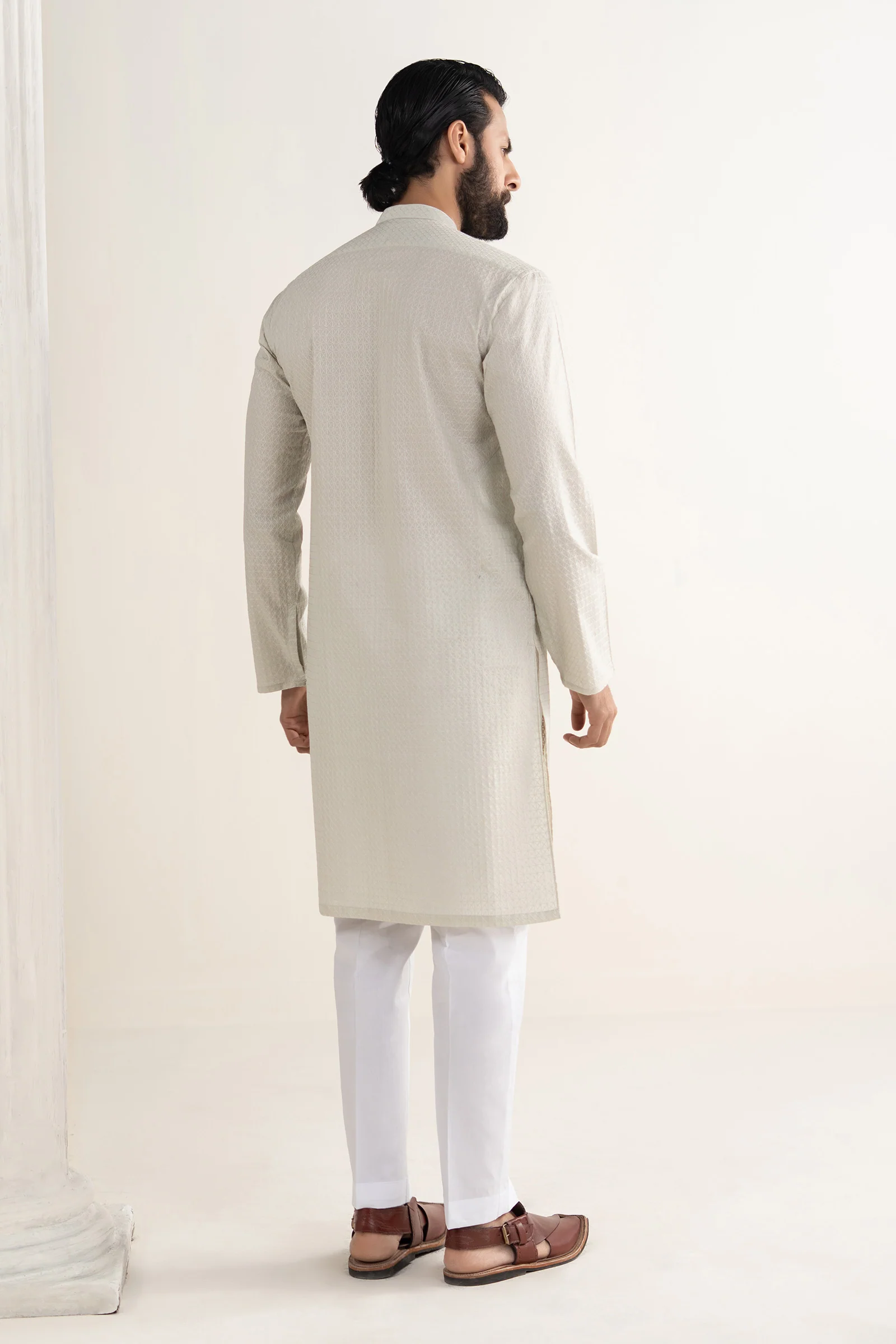Embroidered Lawn Kurta - Image 7