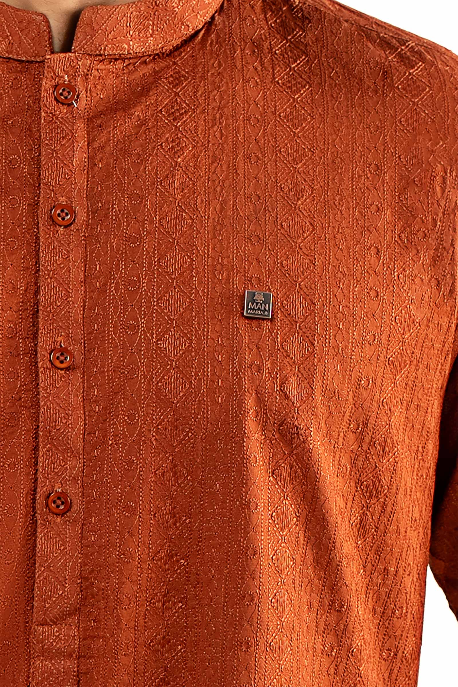Embroidered Lawn Kurta - Image 4