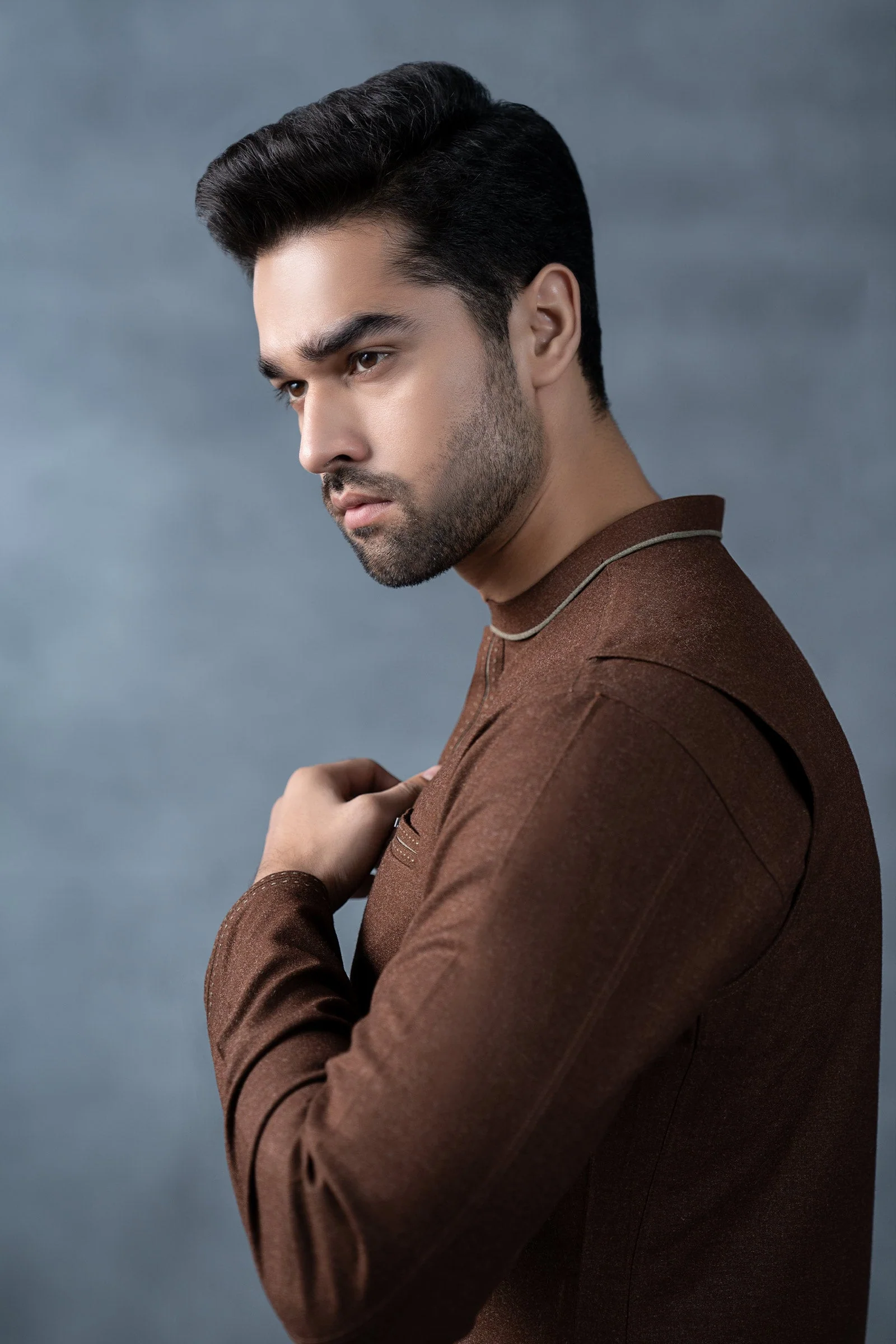 Nova Yarn Dyed Khaddar Kurta - Image 2