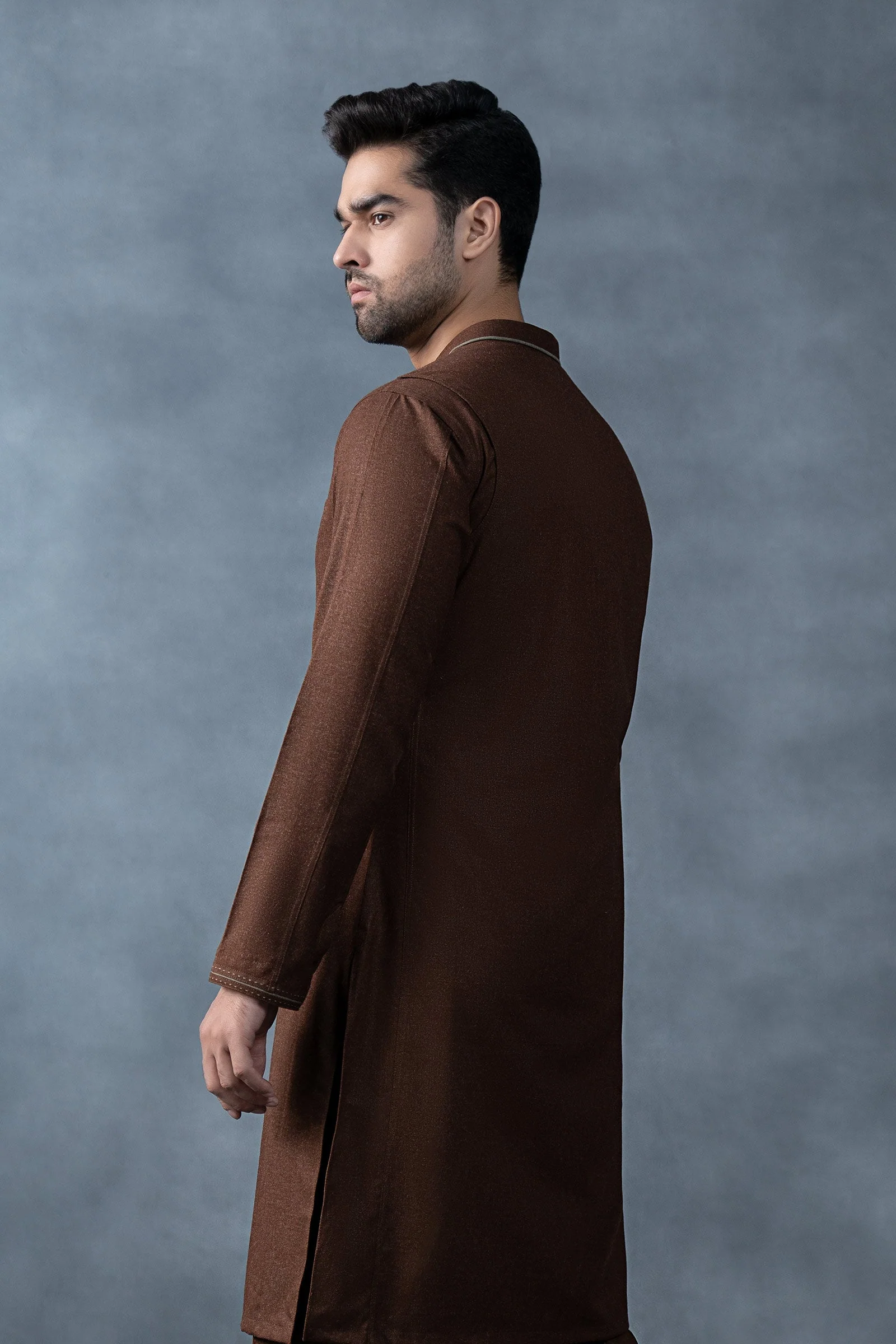 Nova Yarn Dyed Khaddar Kurta - Image 6