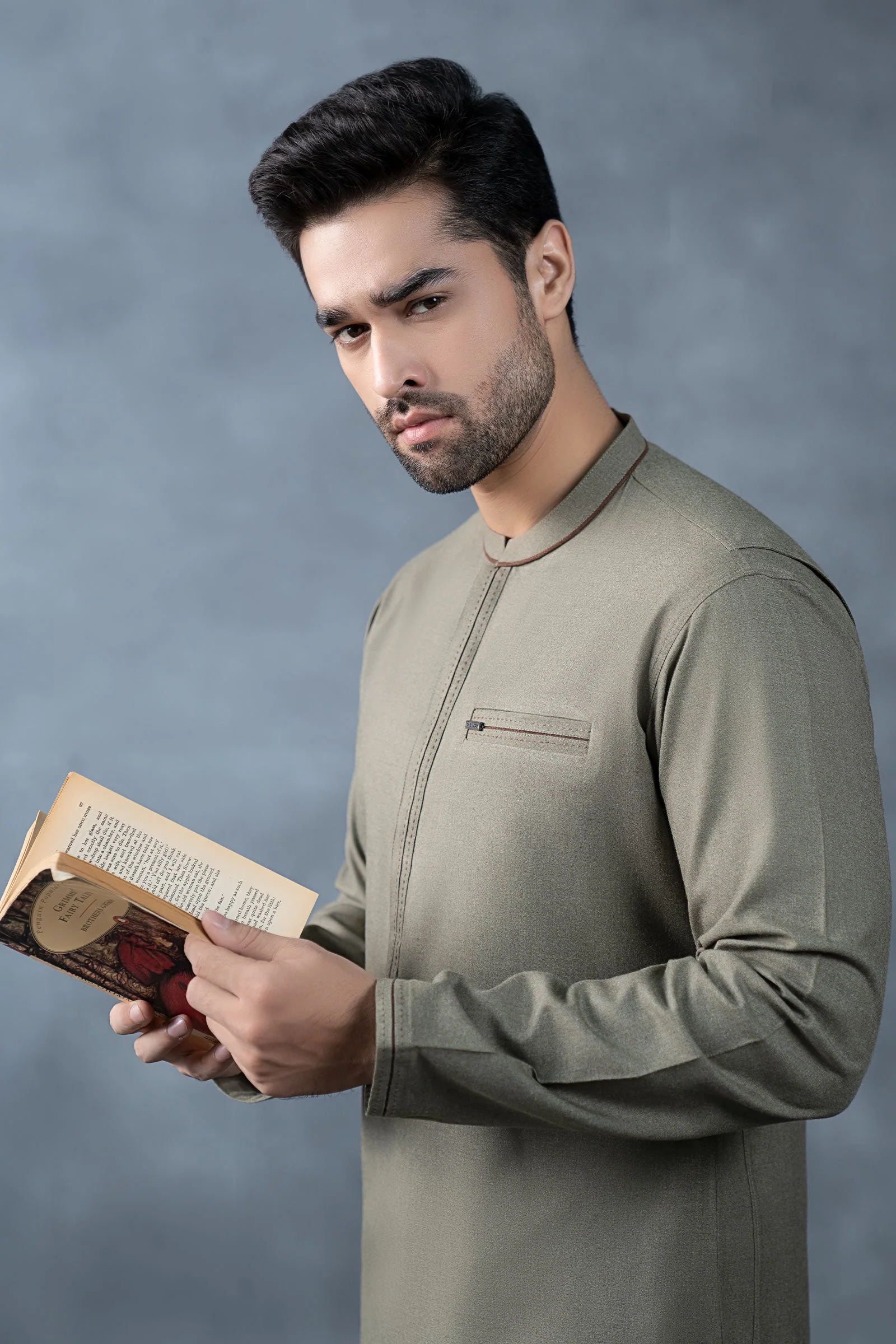 Nova Yarn Dyed Khaddar Kurta - Image 2