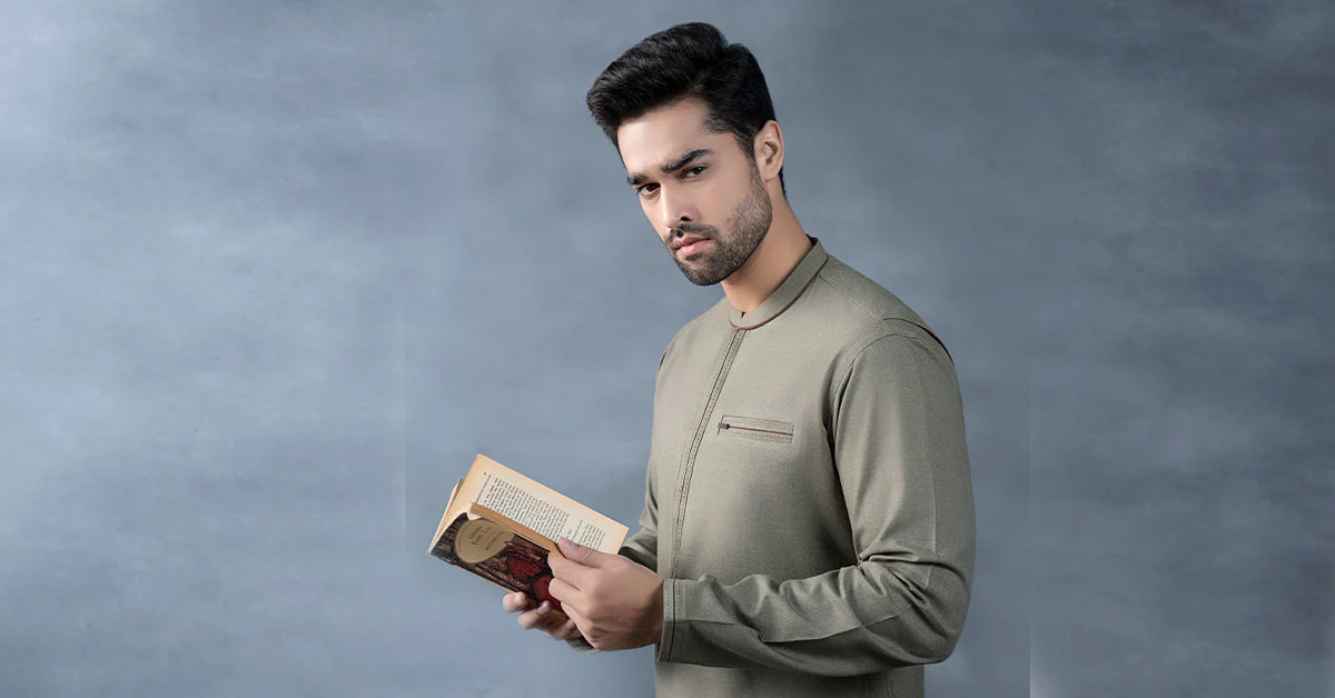 Nova Yarn Dyed Khaddar Kurta - Image 9