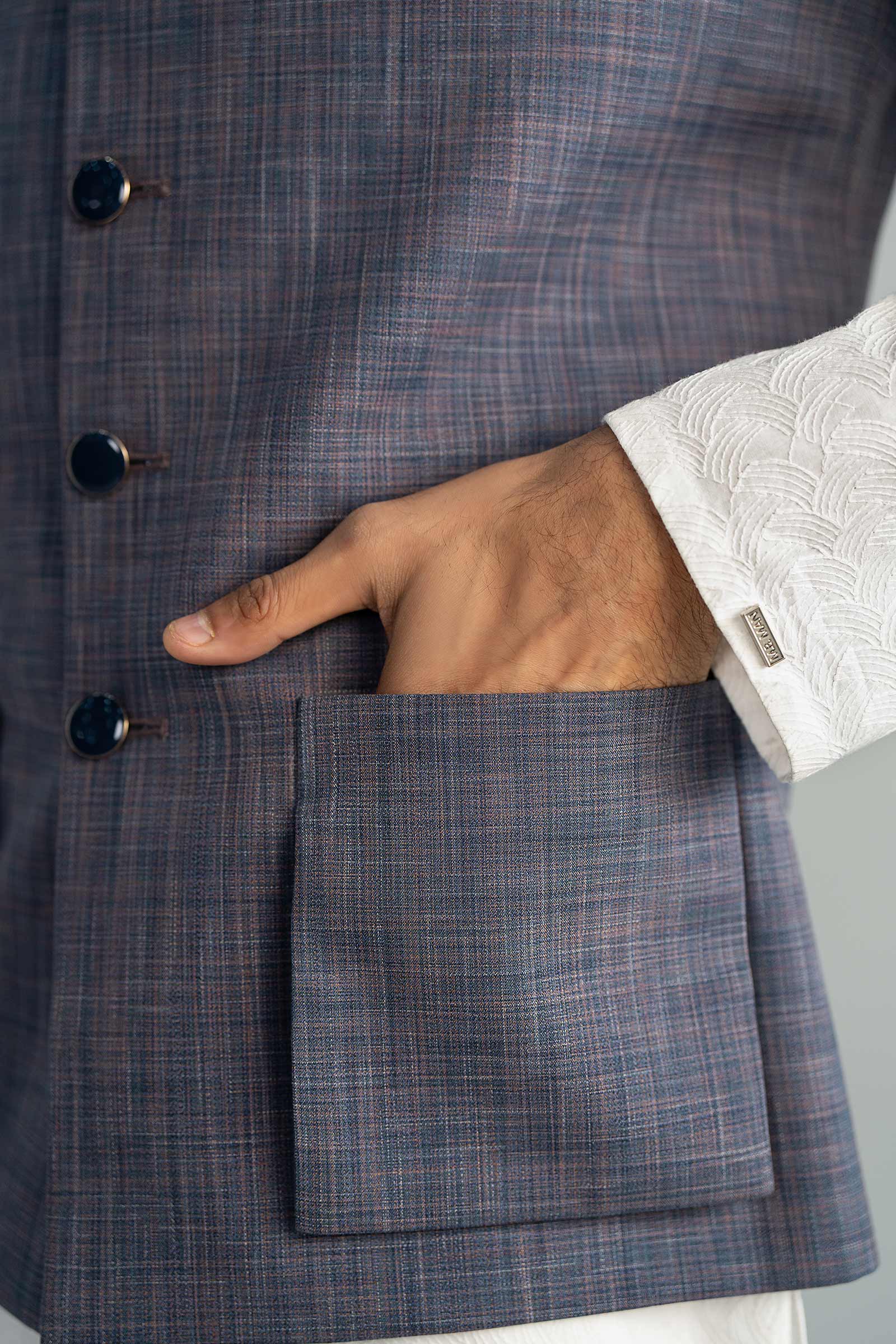 Blended Indigo Waistcoat - Image 4