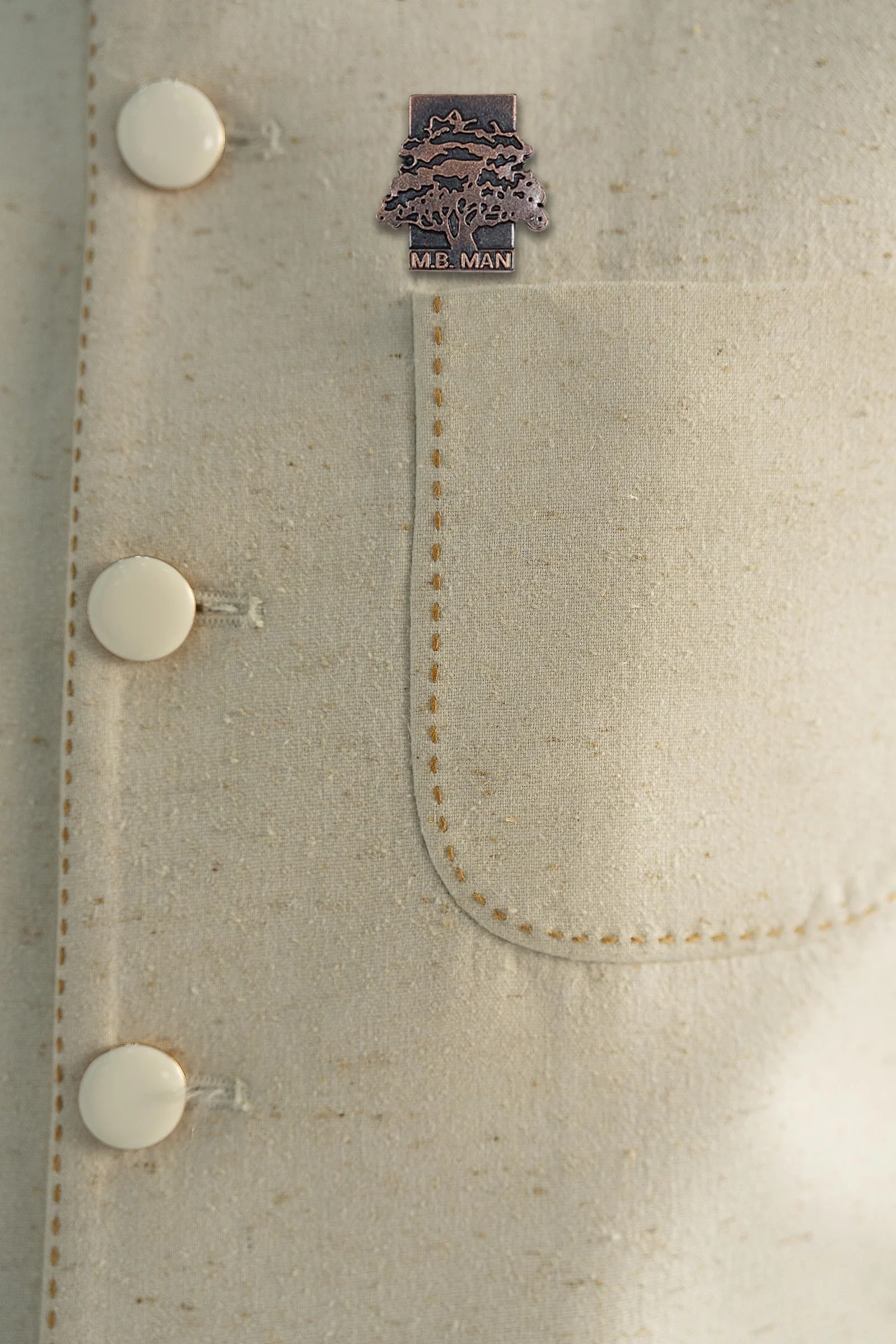 Natural Karandi Waistcoat - Image 5