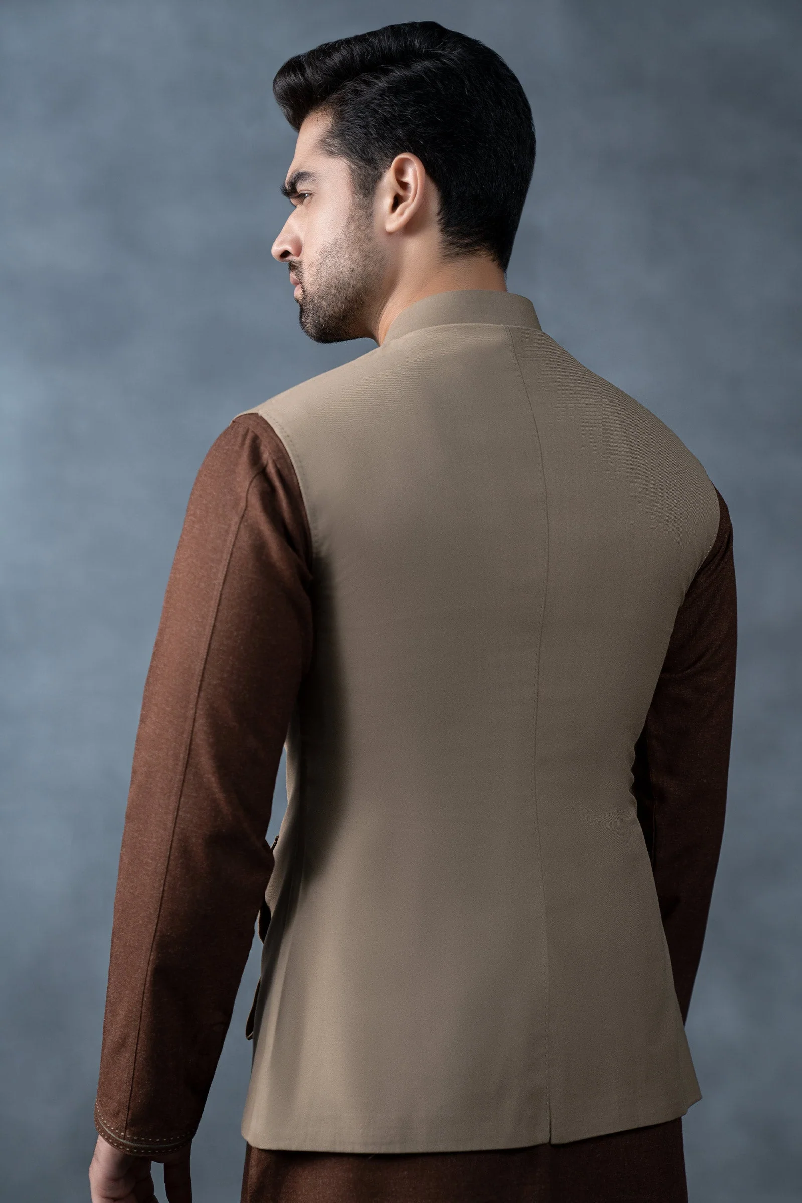 Tropical Khakki Waistcoat - Image 5
