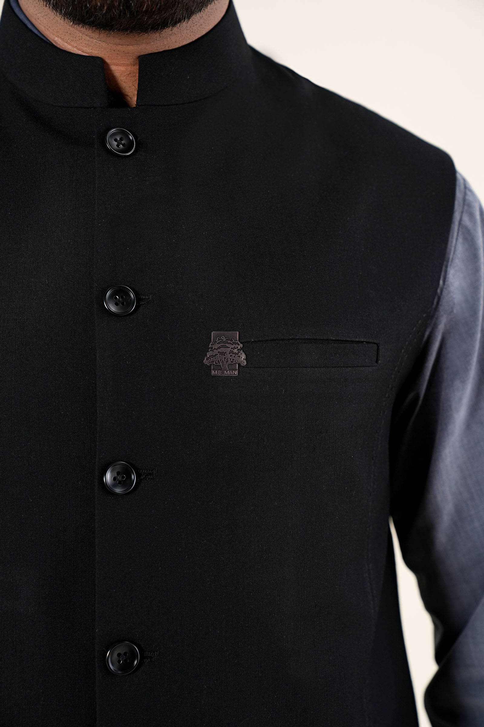 Blended Black Waistcoat - Image 2