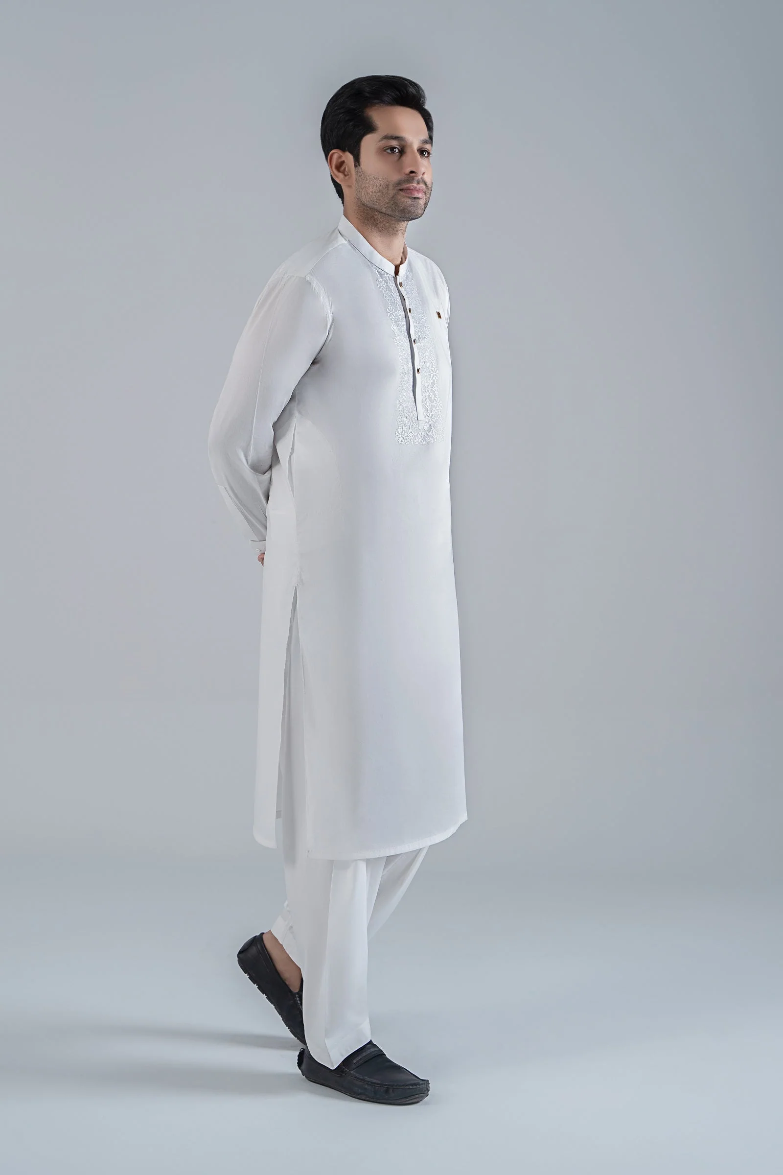 2 Piece Embroidered Cotton Suit - Image 3