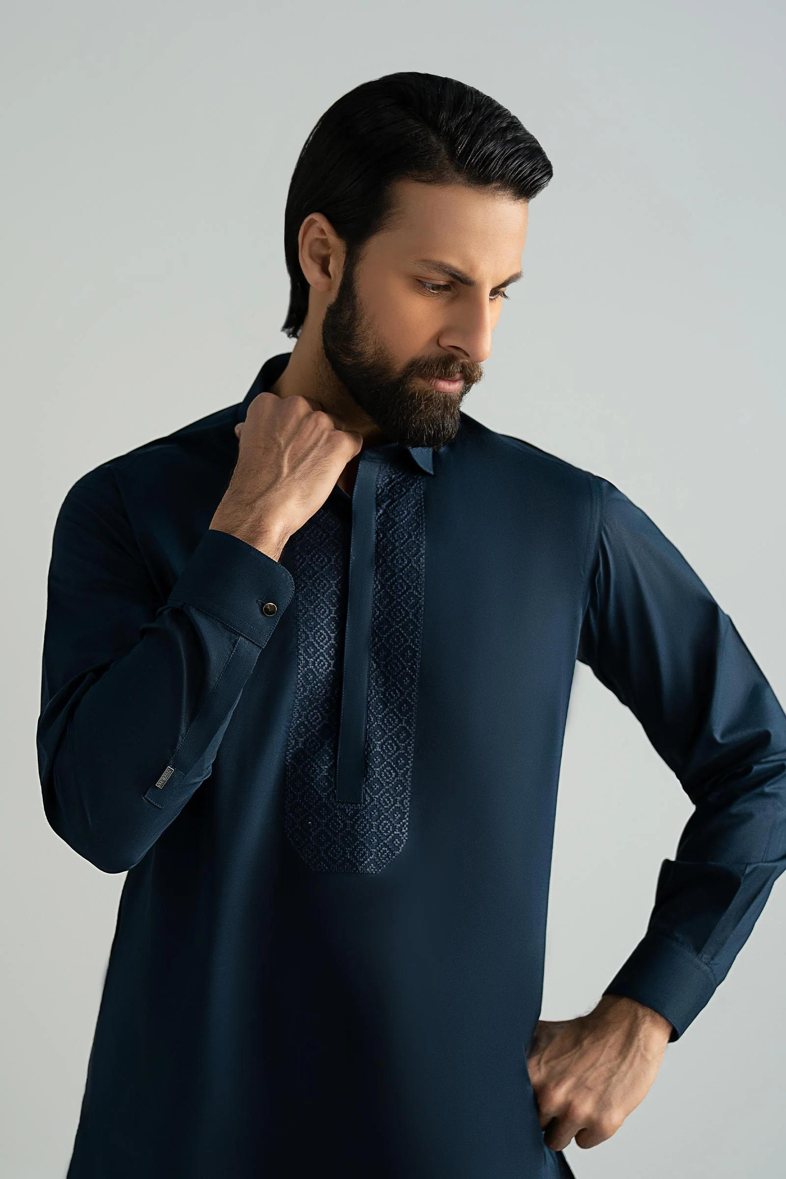 2 Piece Embroidered Cotton Suit - Image 2