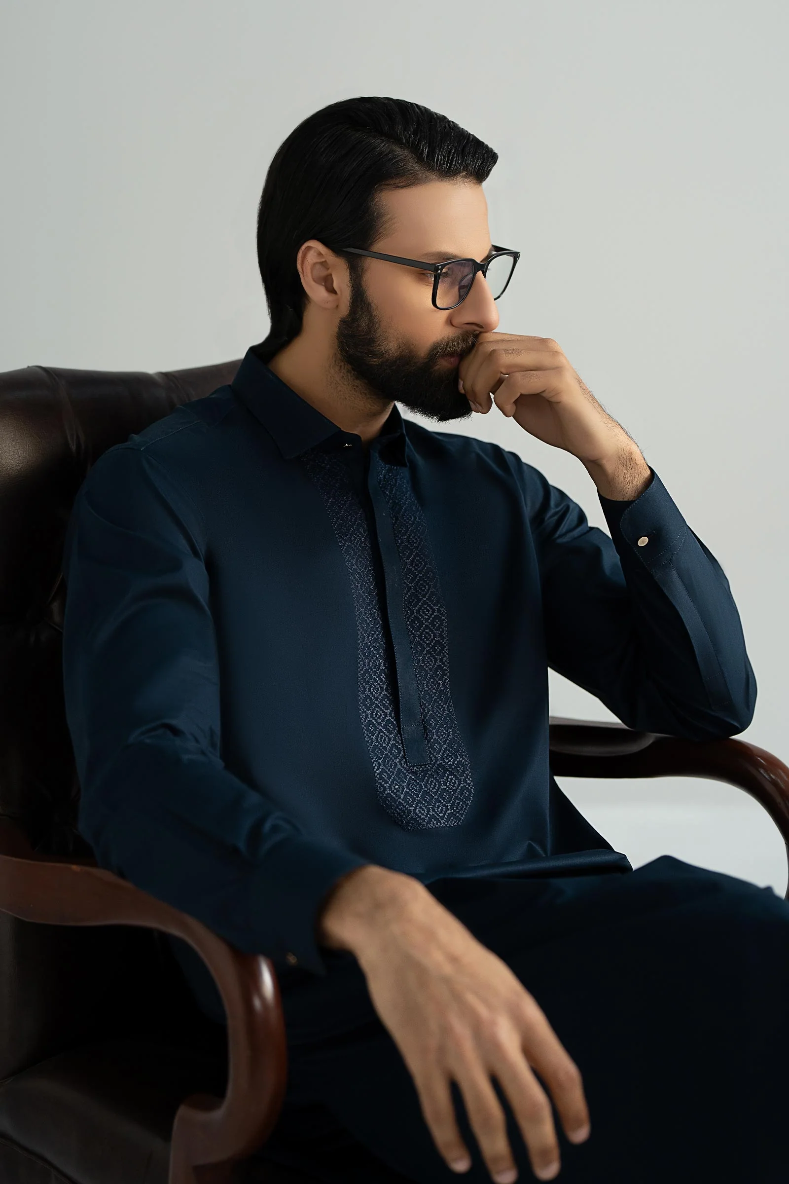 2 Piece Embroidered Cotton Suit - Image 3