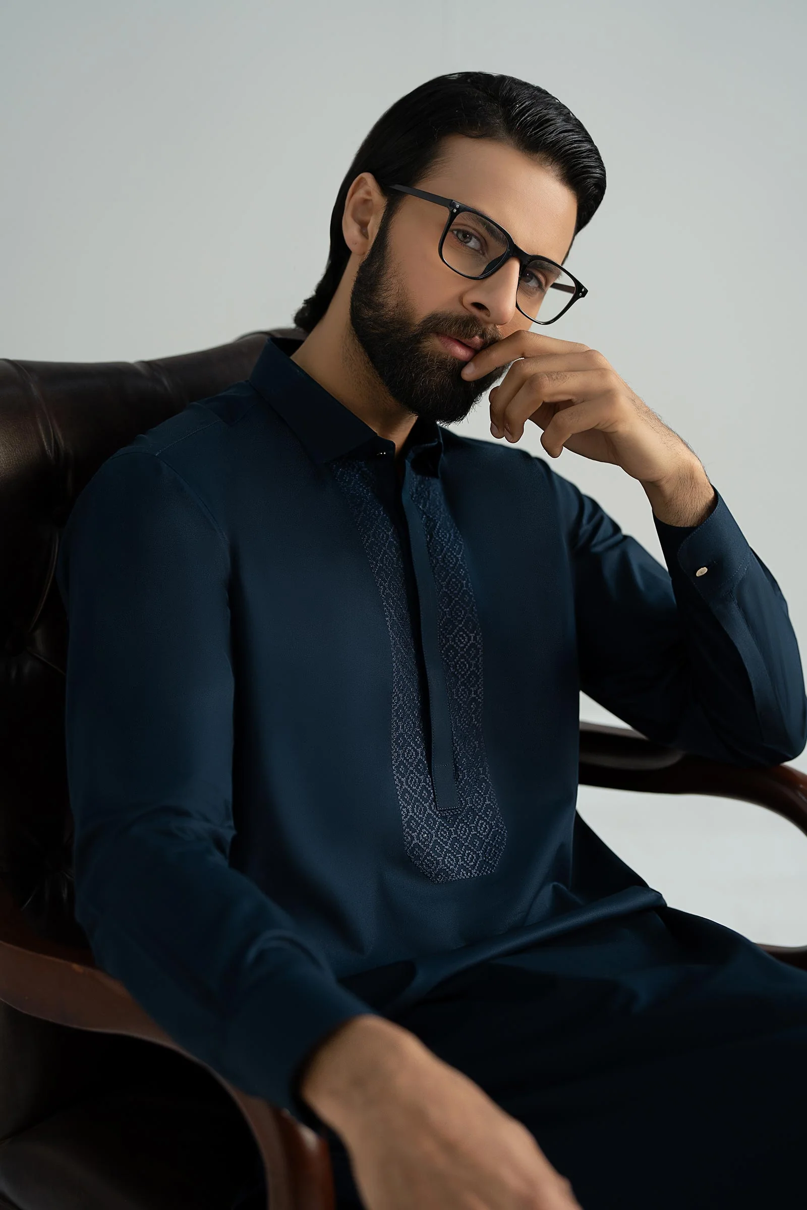 2 Piece Embroidered Cotton Suit - Image 4