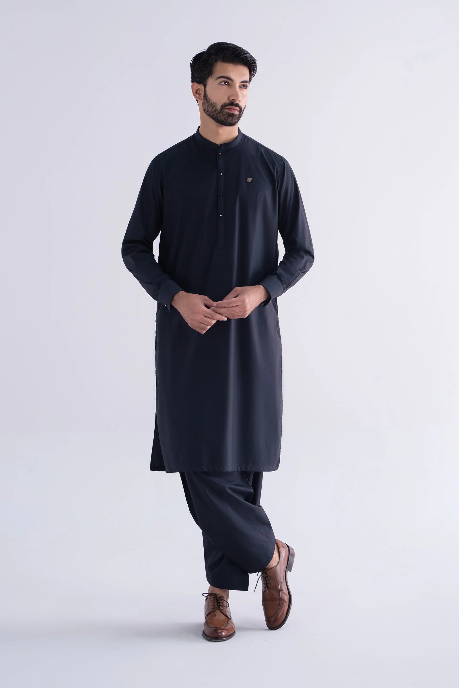 2 Piece Embroidered Cotton Suit - Image 2