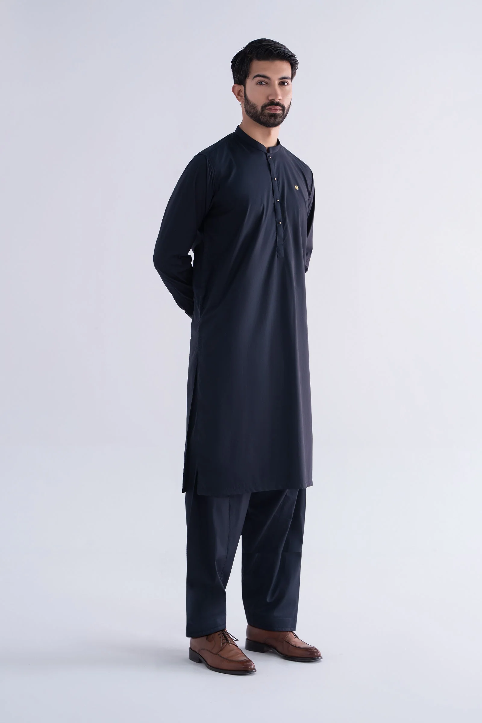 2 Piece Embroidered Cotton Suit - Image 6