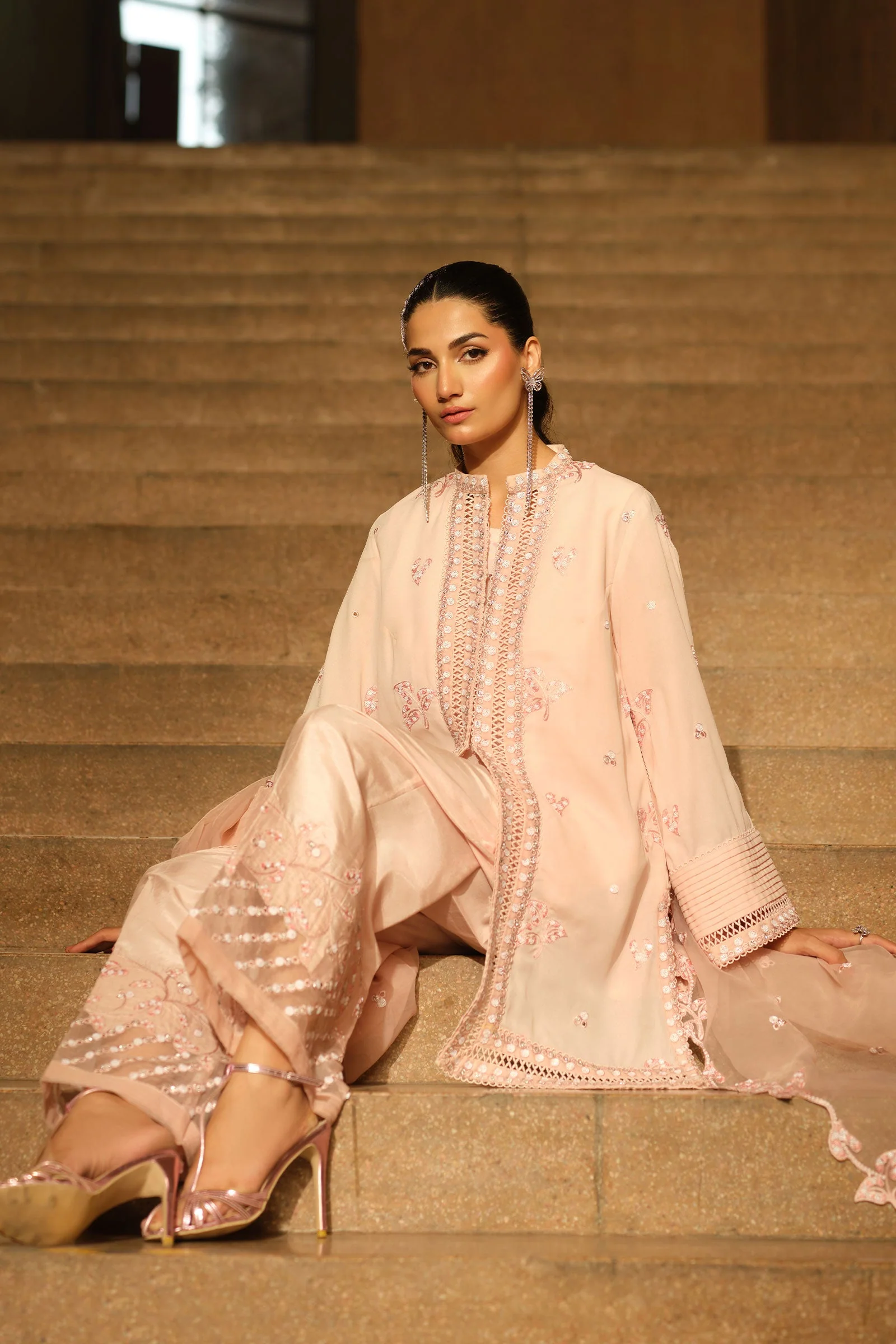 3 Piece Embroidered Georgette Suit - Image 6