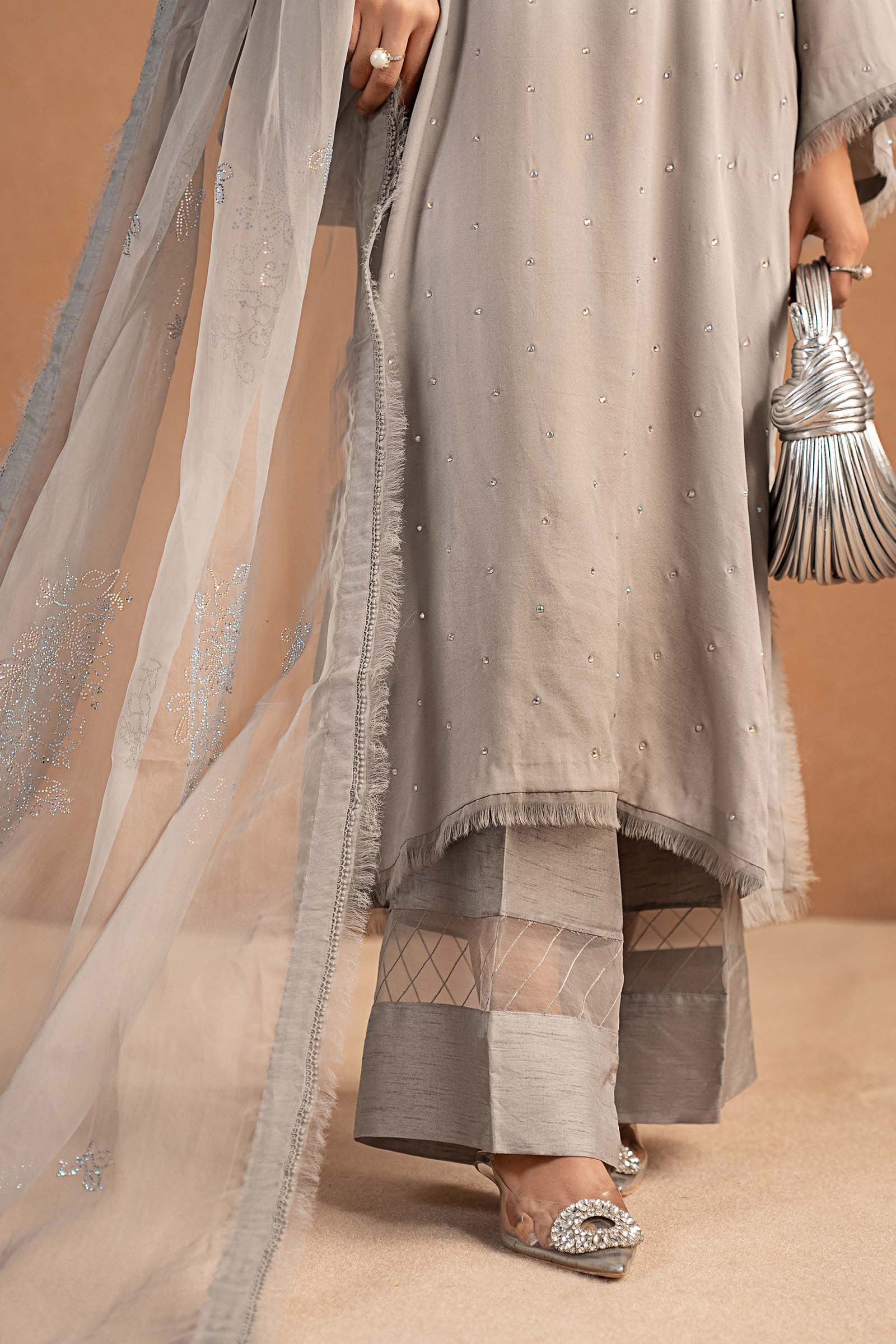 3 Piece Embellished Crepe Suit - Image 6