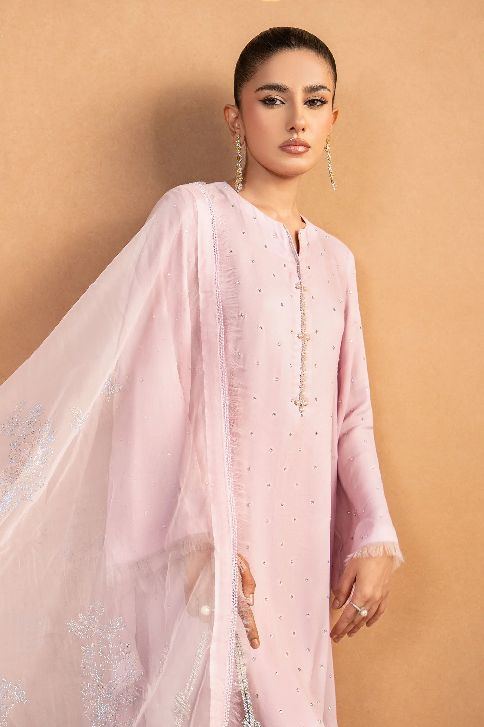 3 Piece Embellished Crepe Suit - Image 3