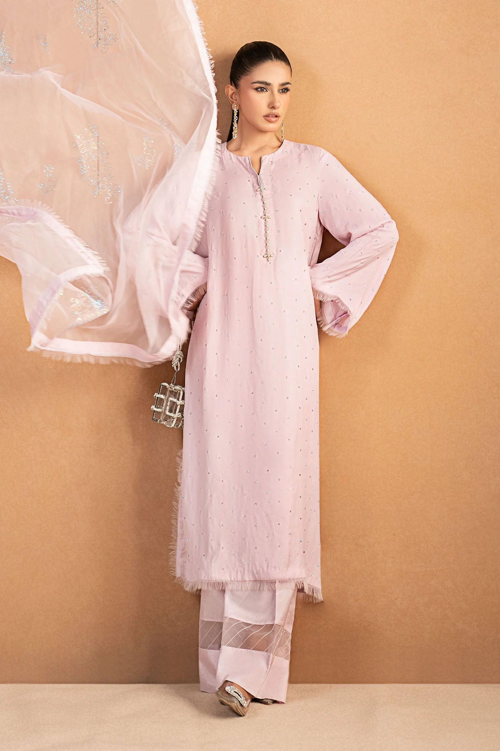 3 Piece Embellished Crepe Suit - Image 6