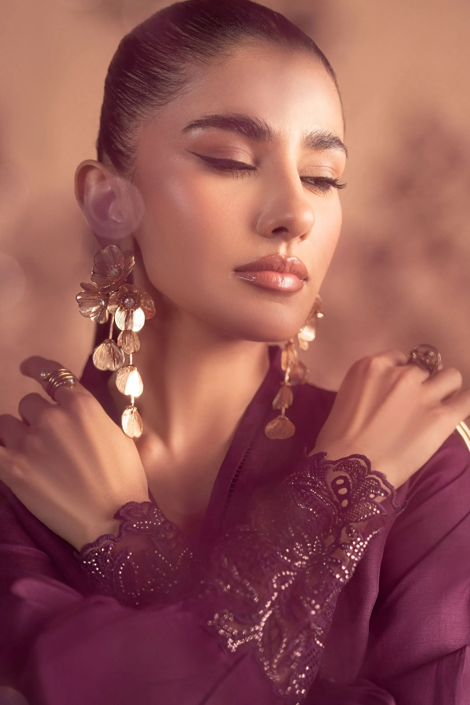 3 Piece Embroidered Tissue Silk Suit - Image 3
