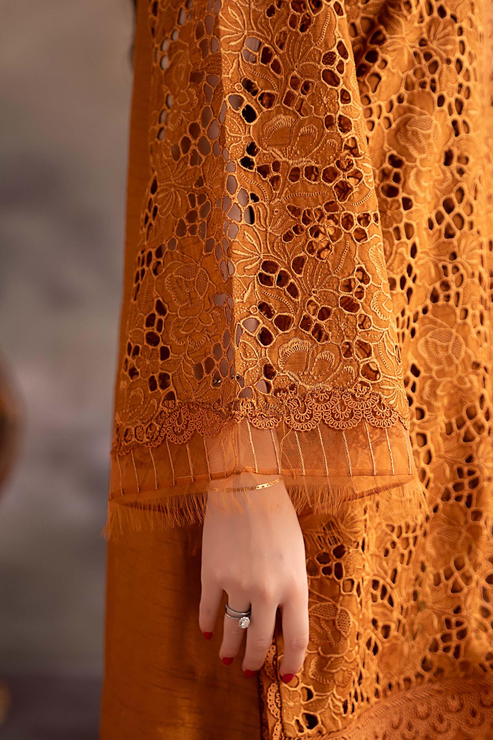 3 Piece Embroidered Bamber Raw Silk Suit - Image 5