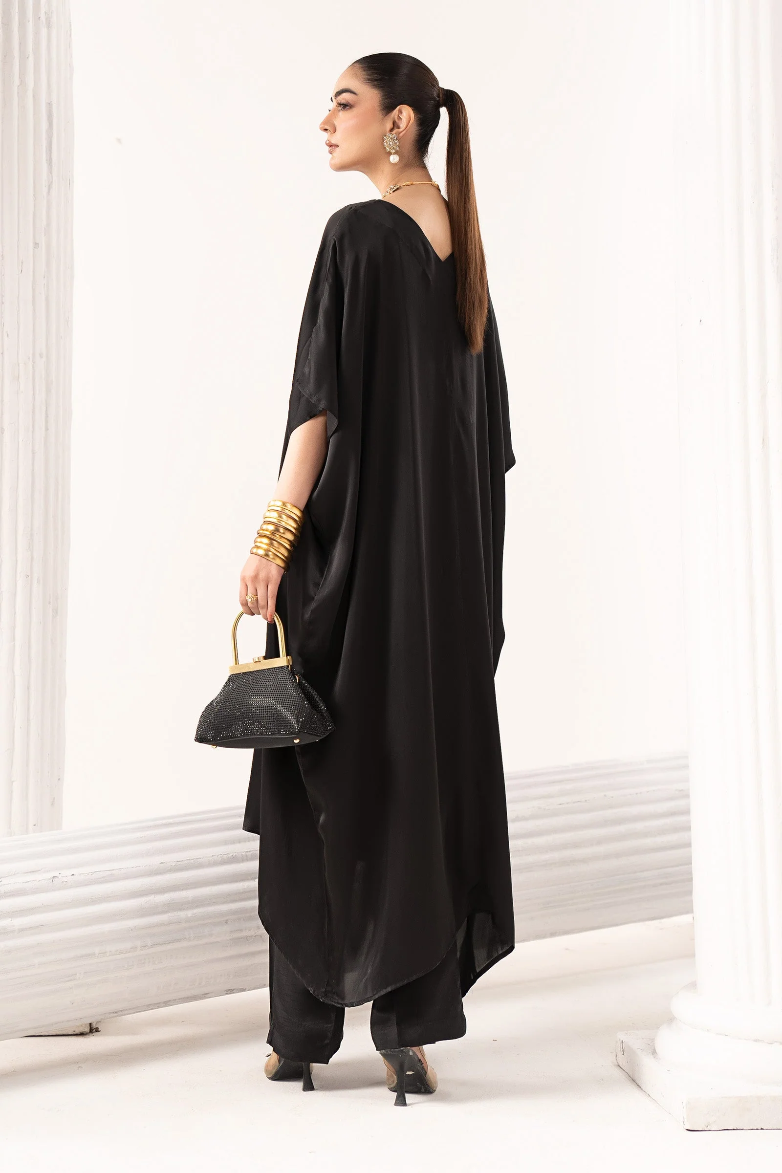 3 Piece Embroidered Satin Silk Suit - Image 4