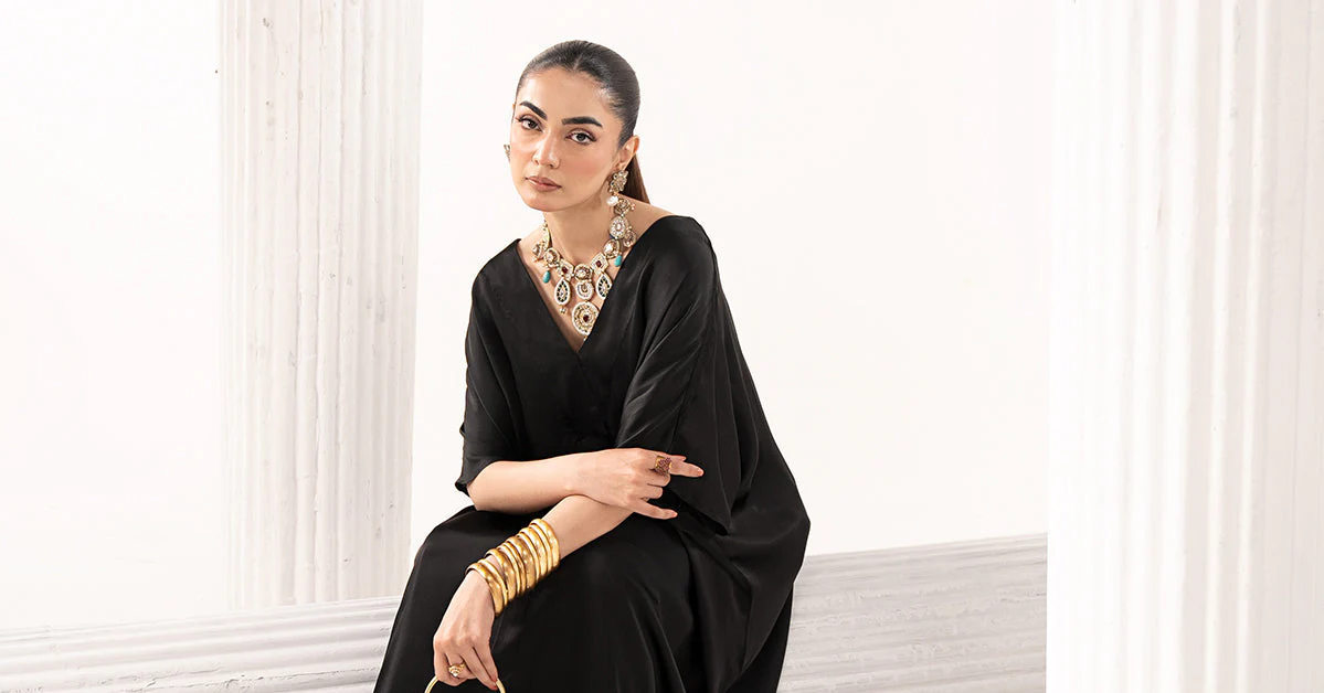 3 Piece Embroidered Satin Silk Suit - Image 5