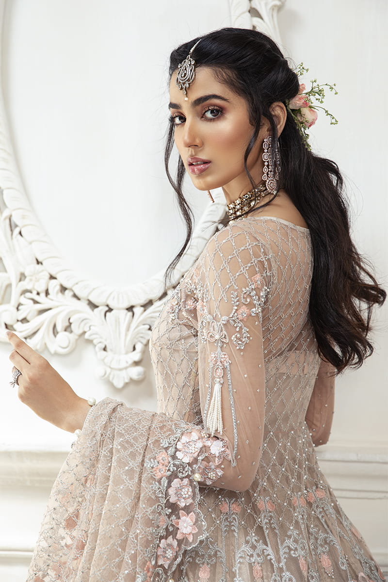 Maria B. Couture Blush Peach MC-018 - Image 3