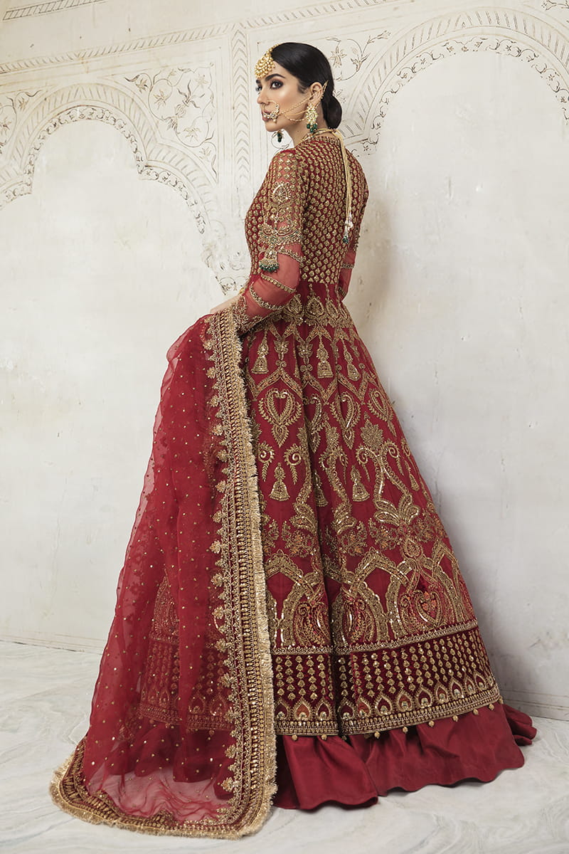 Maria B. Couture Deep Red MC-023 - Image 3