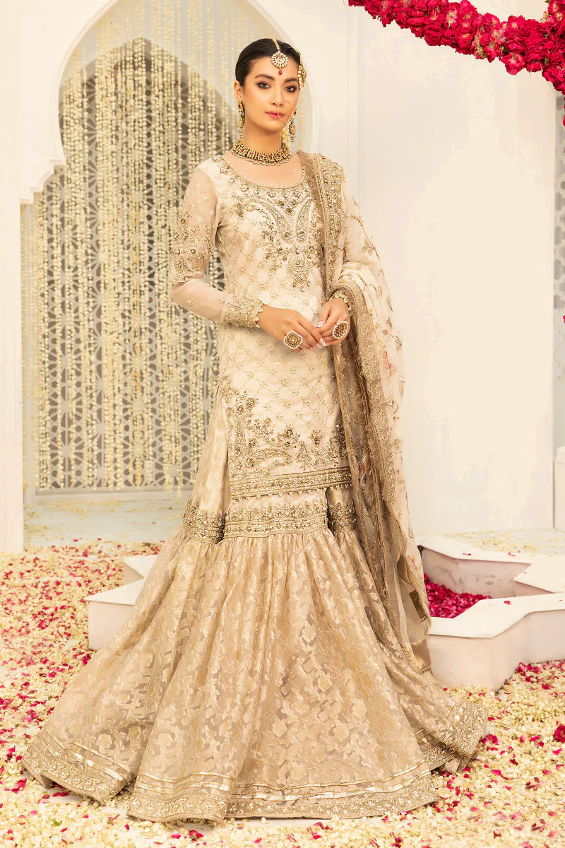 Maria B. Couture Ivory Gold MC-047 - Image 2