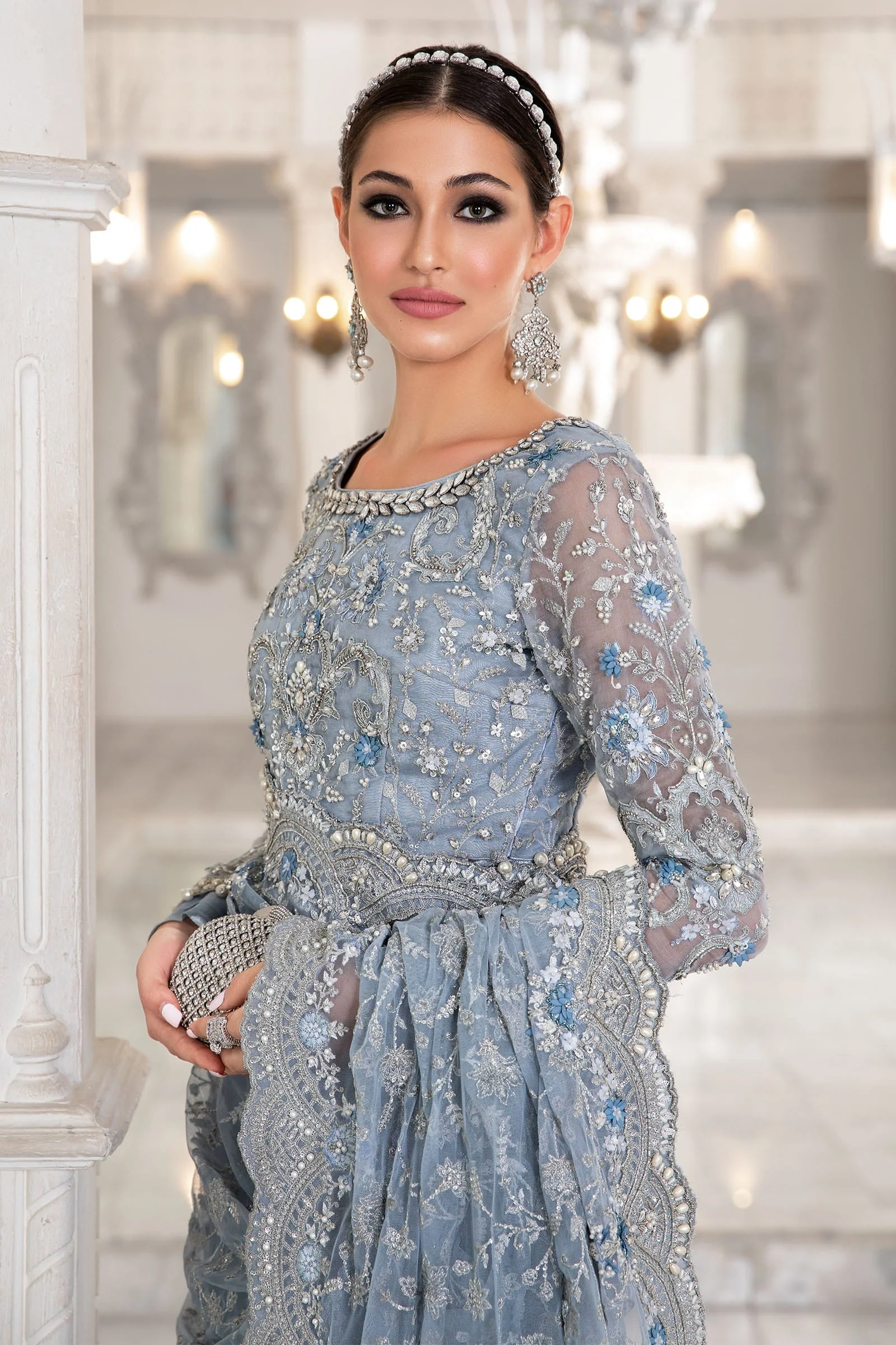 Maria B. Couture Ice Blue MC-049 - Image 2