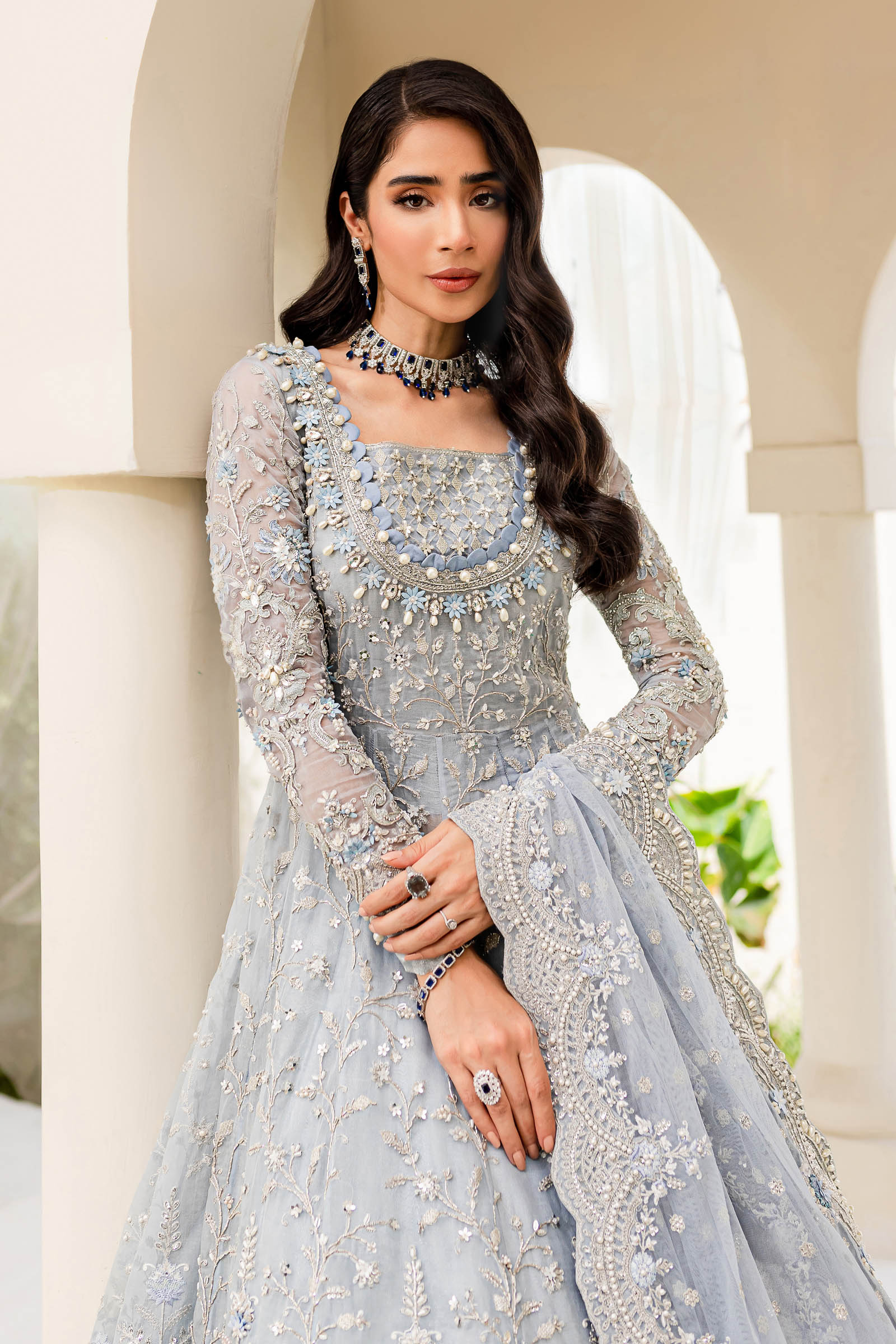 Maria B. Couture Ice Blue MC-904 - Image 2