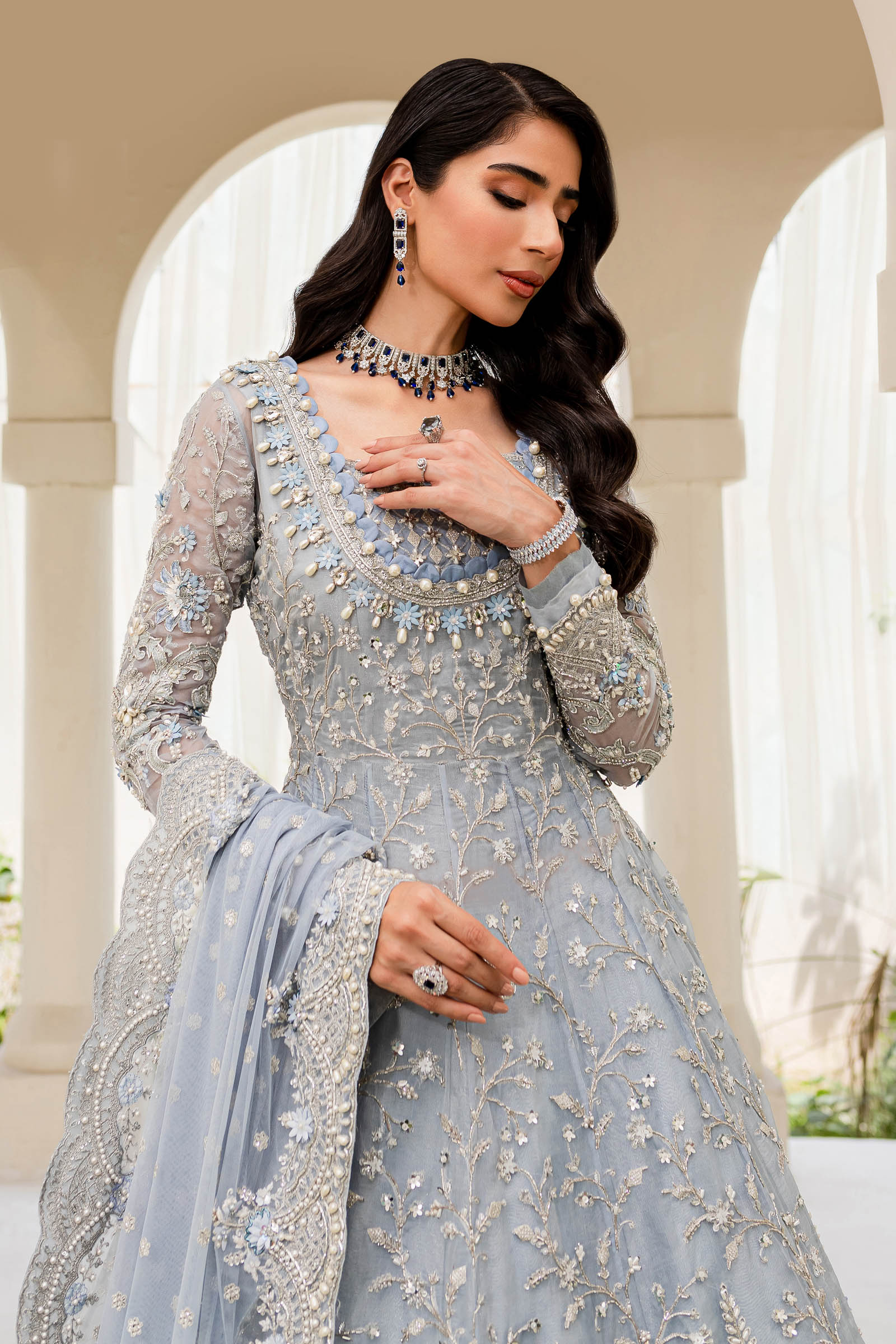 Maria B. Couture Ice Blue MC-904 - Image 3