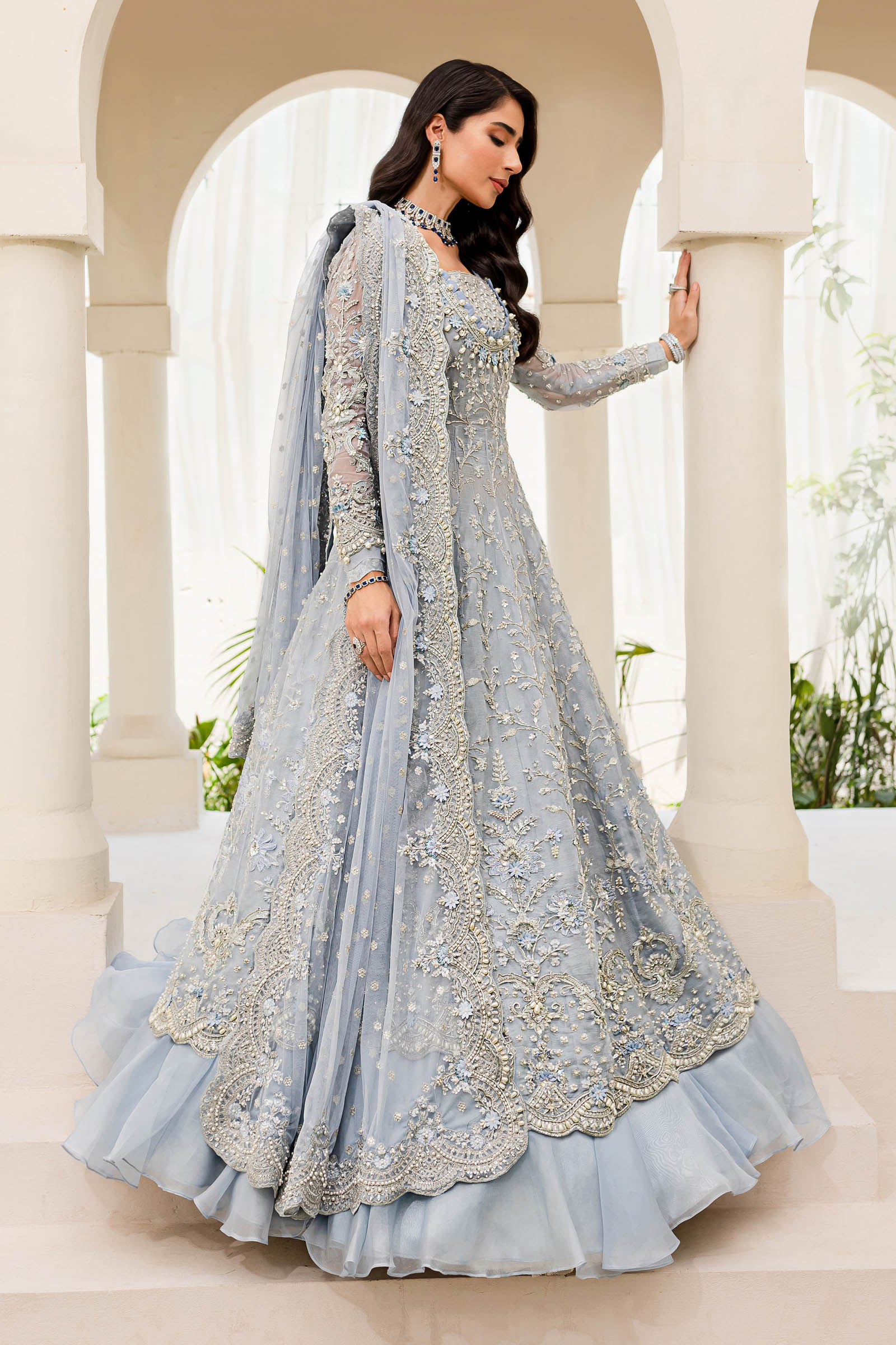 Maria B. Couture Ice Blue MC-904 - Image 6