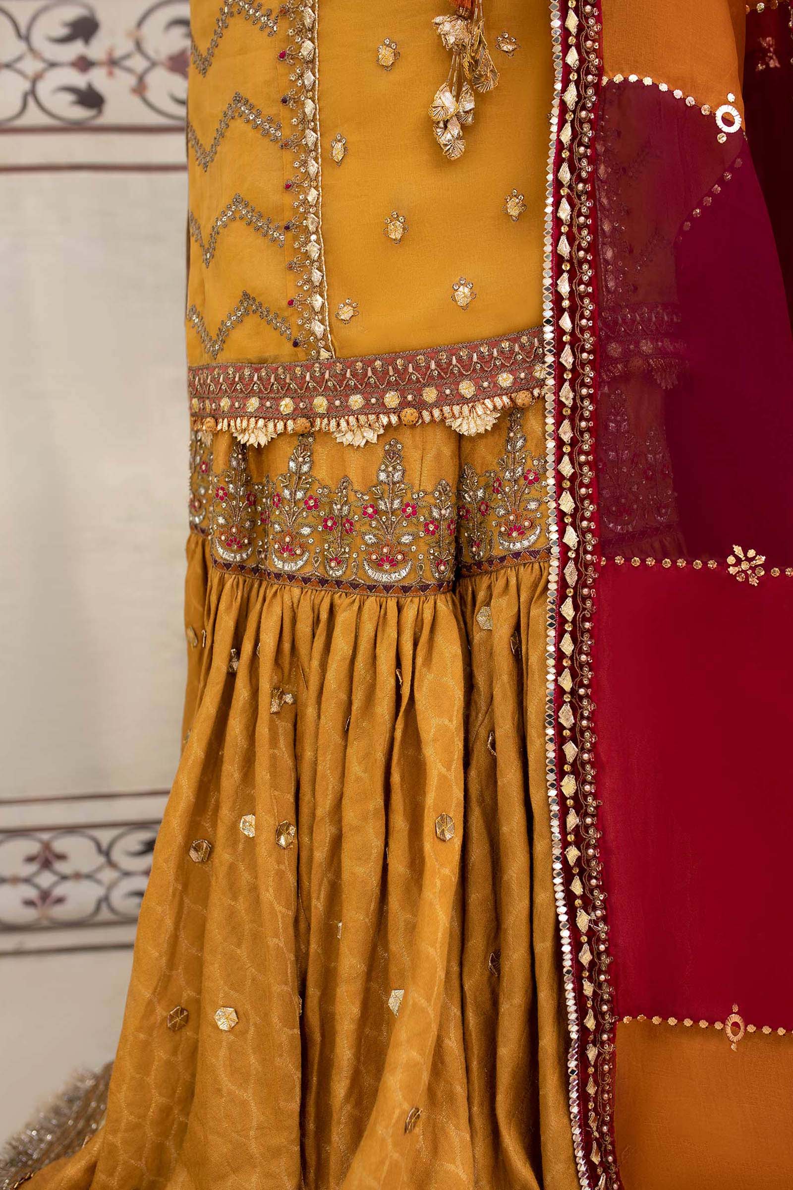 Maria B. Couture Mustard Yellow MC-905 - Image 4